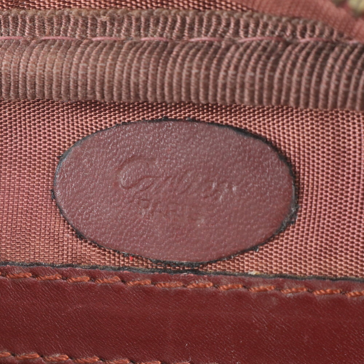 Cartier Wine Red Leather Crossbody Bag Shoulder Bag (Pre-Owned)