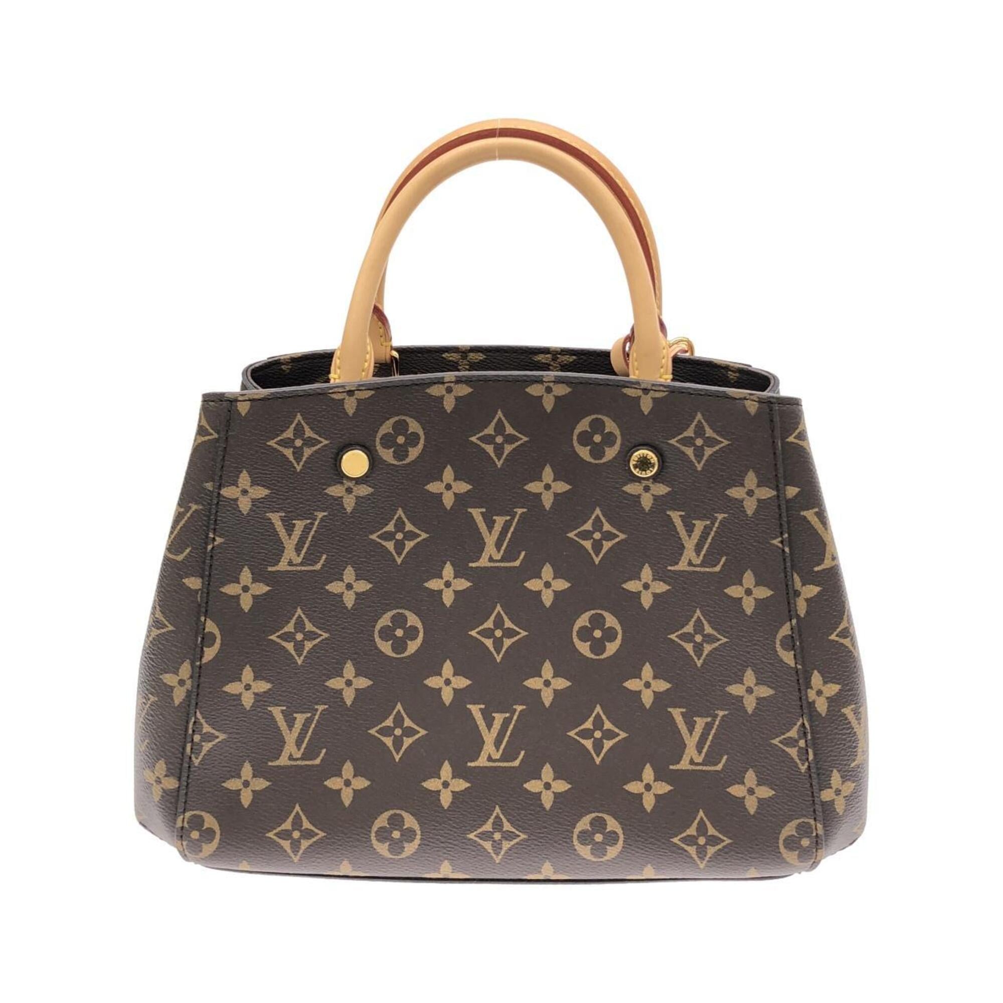Louis Vuitton Marron Monogram Coated Canvas Handbag (Pre-Owned)