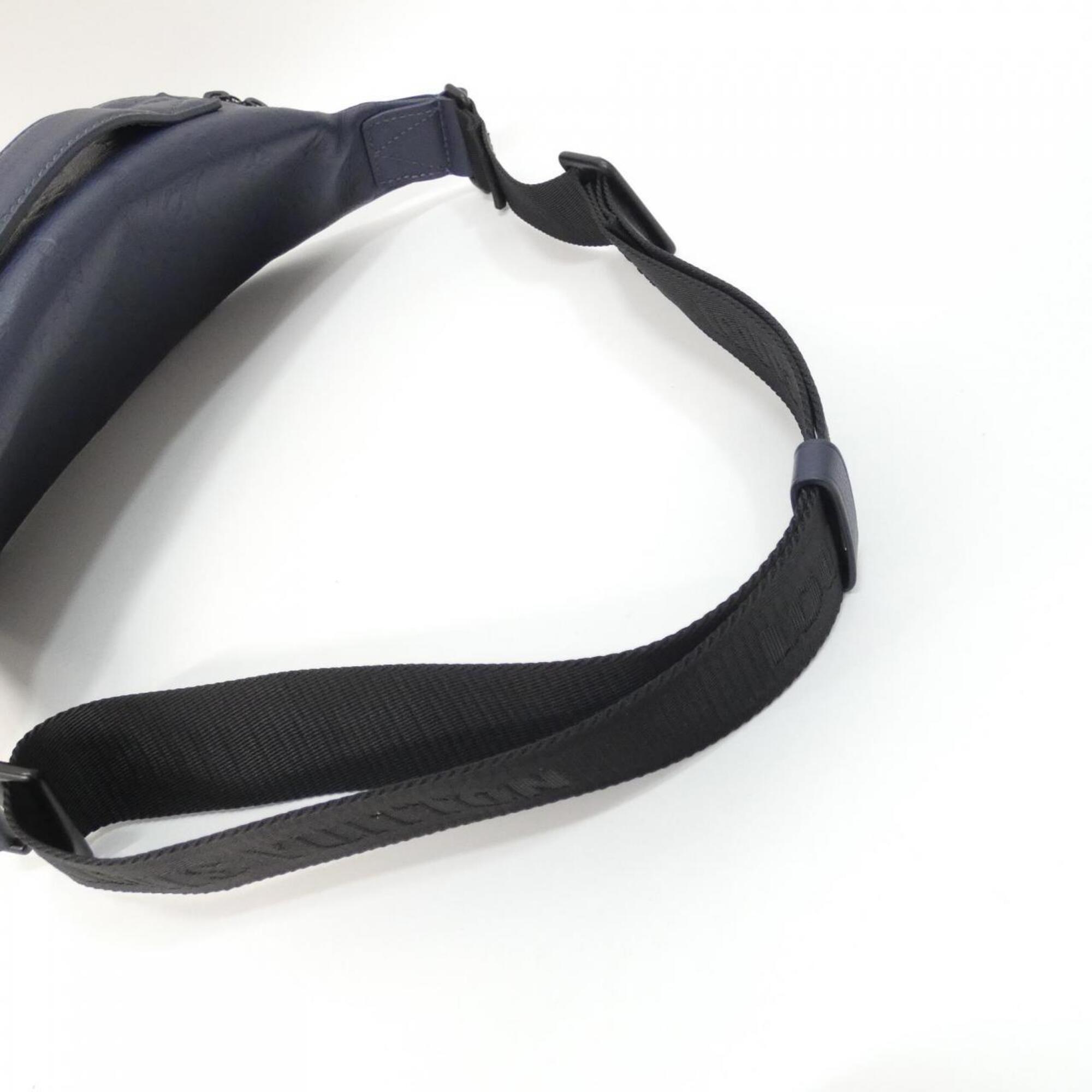 Louis Vuitton Black Blue Navy Leather Shoulder Bag (Pre-Owned)