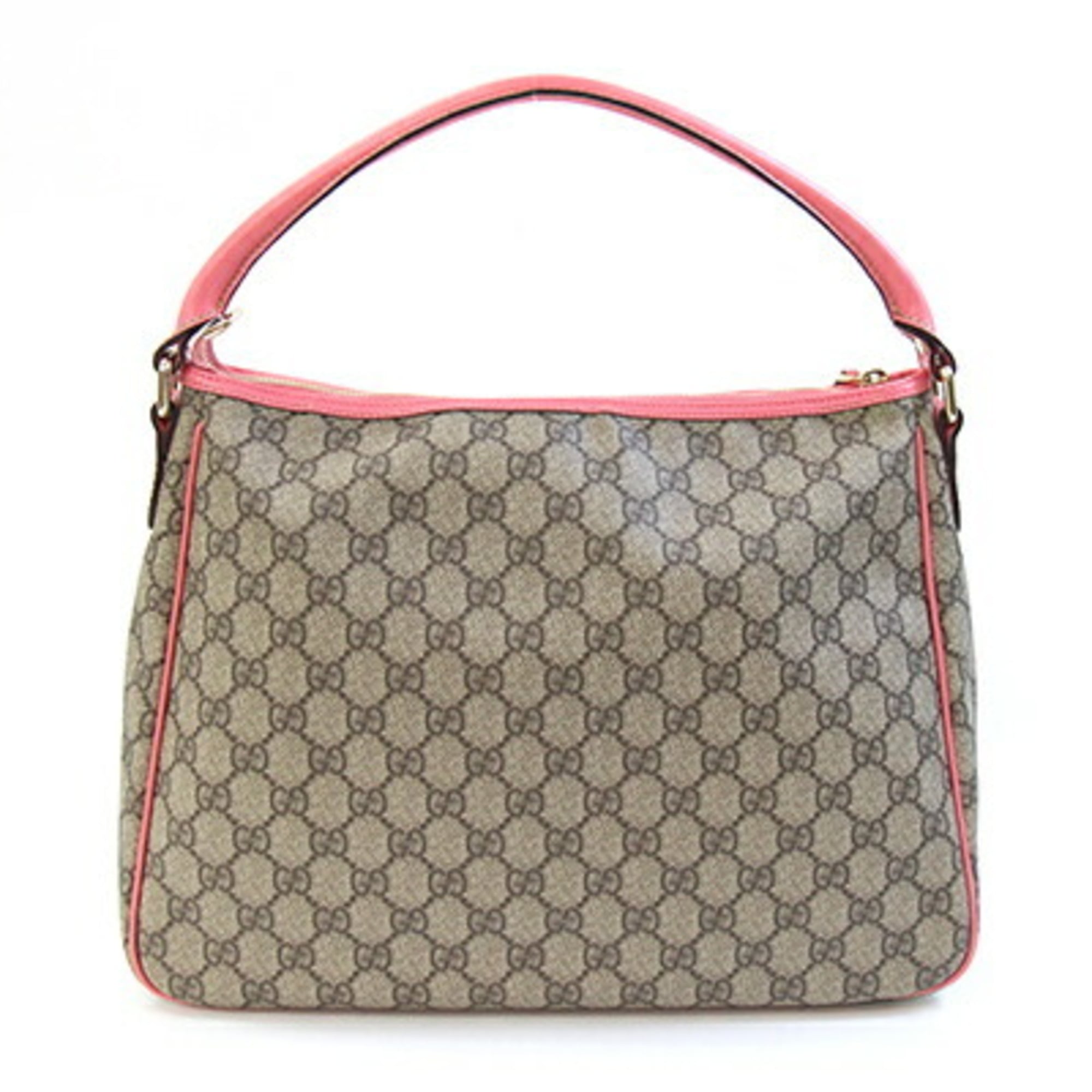 Gucci Beige Pink Pvc Leather Handbag Shoulder Bag (Pre-Owned)