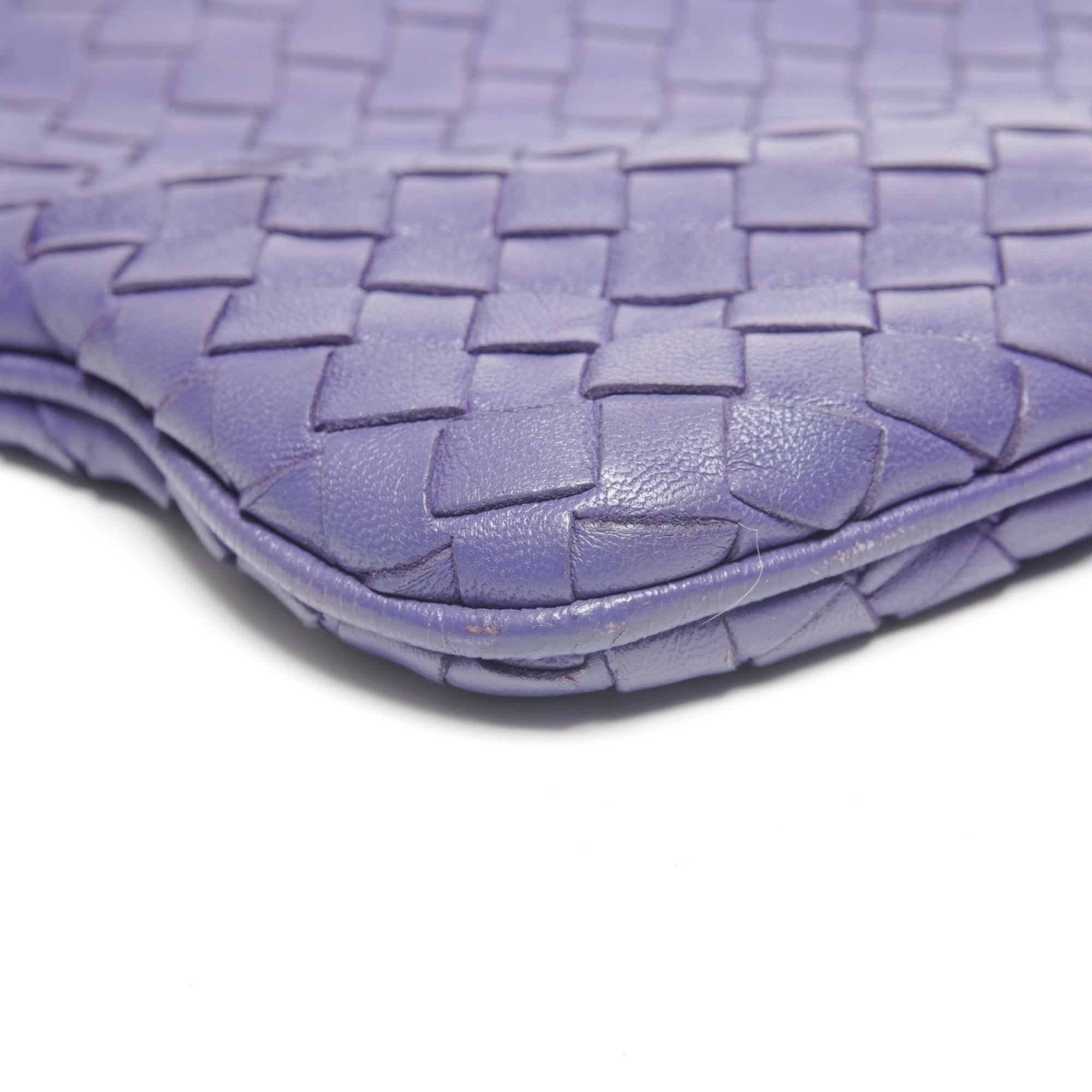 Bottega Veneta Intrecciato Purple Intrecciato Shoulder Bag (Pre-Owned)