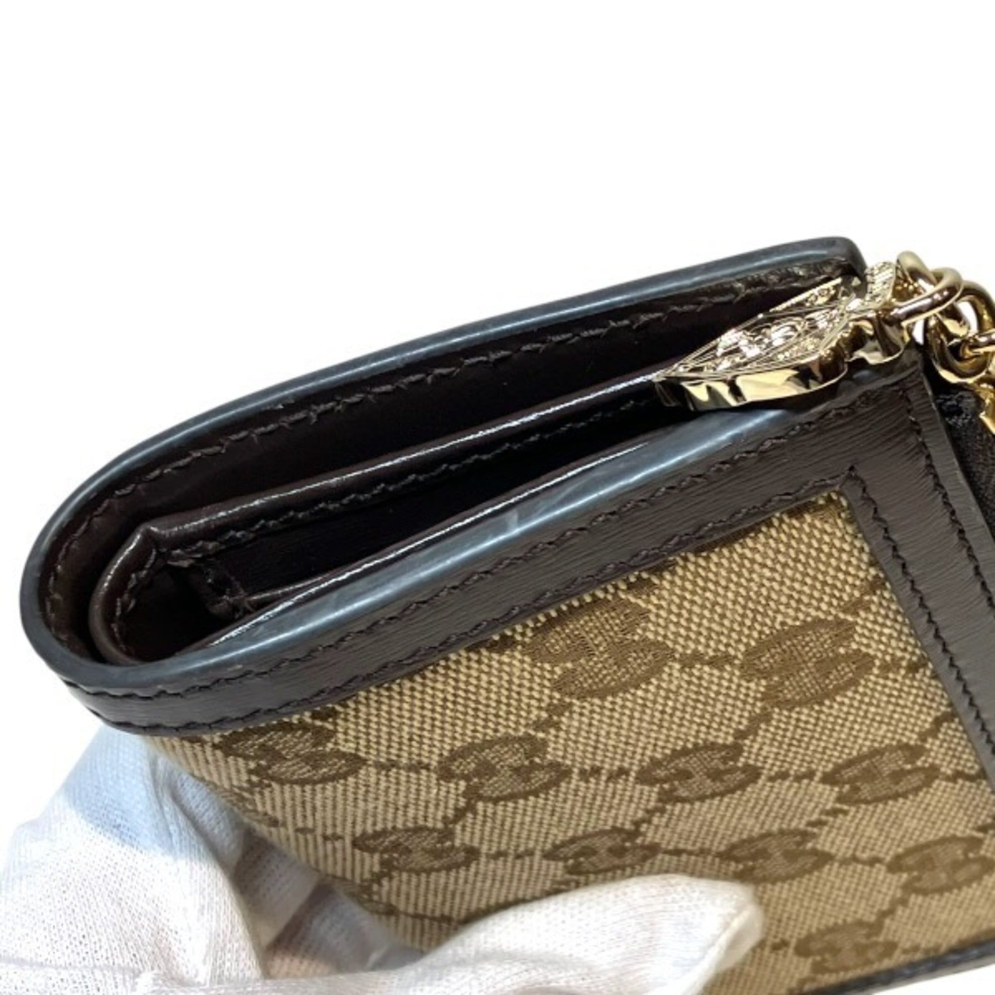 Gucci Beige Brown Gg Canvas Wallet (Bi-Fold) (Pre-Owned)