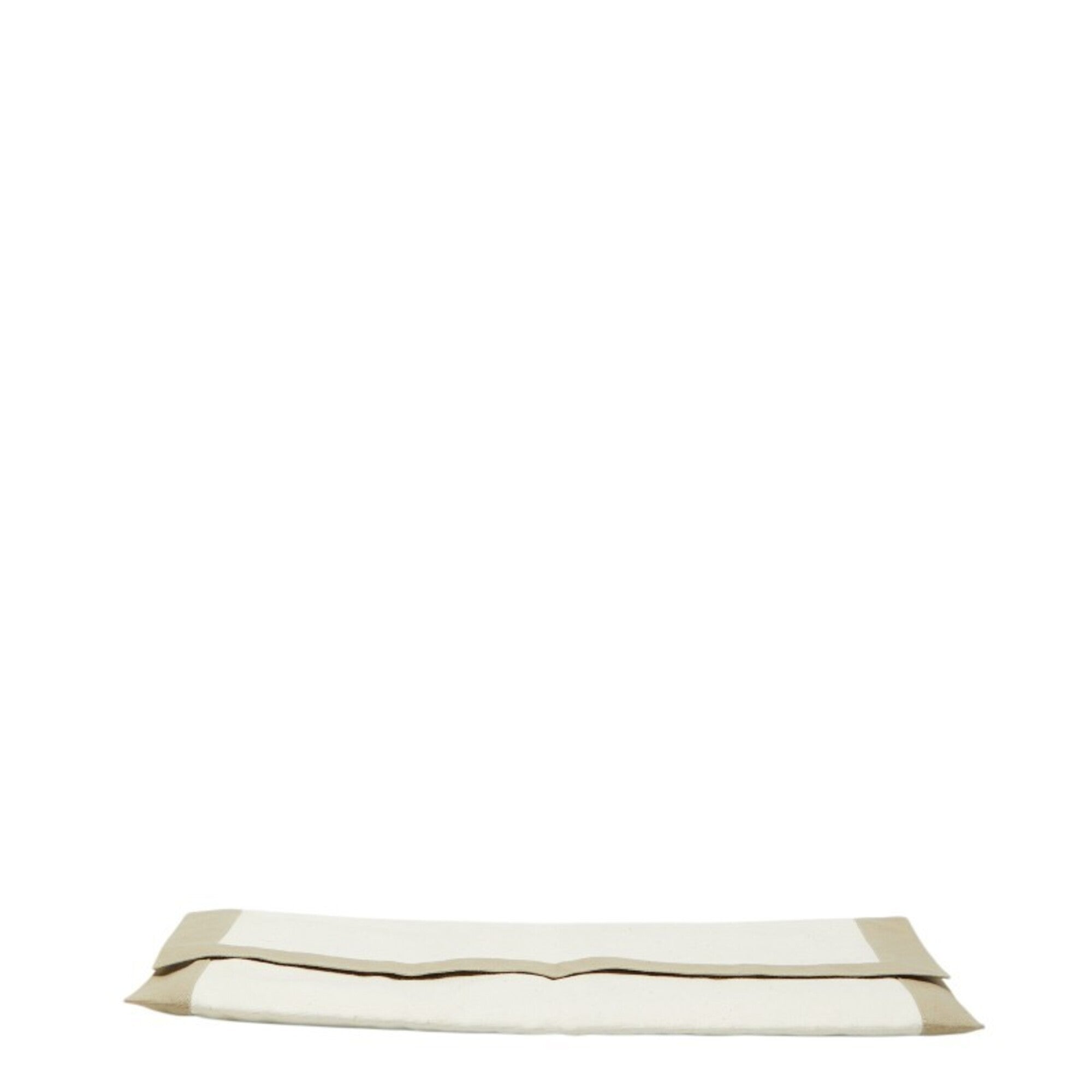 Hermes Beige Ivory Canvas Clutch Bag (Pre-Owned)