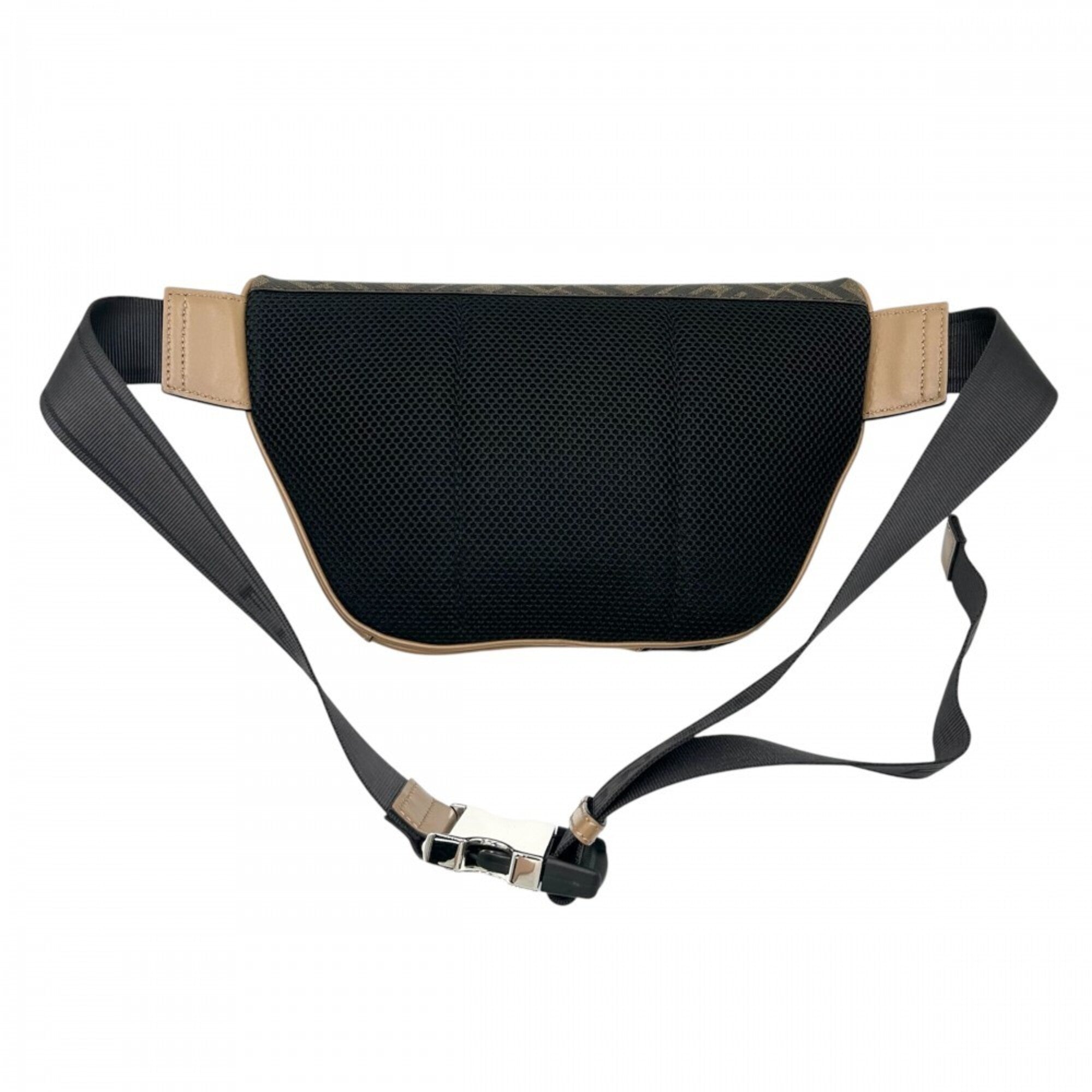 Fendi Zucca Brown Coated Canvas Leather Sling Bag (Pre-Owned)