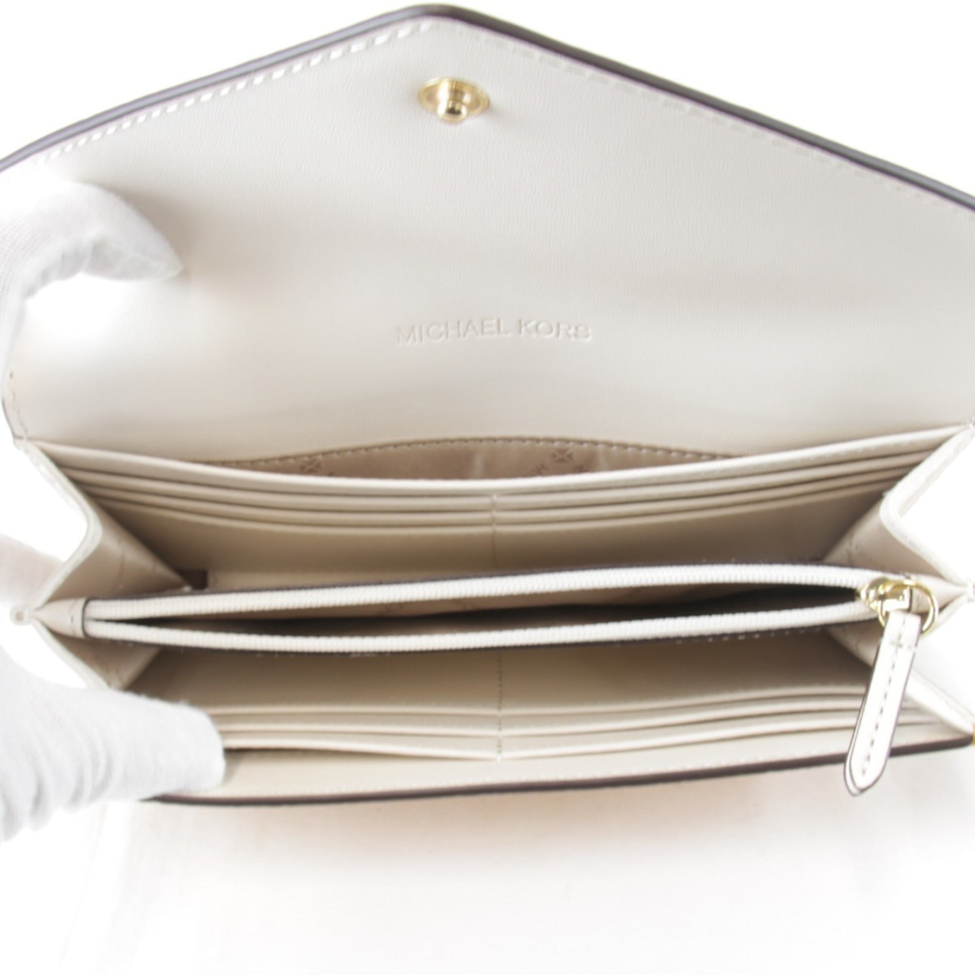 Michael Kors Jet Set Travel Yellow Leather Long Wallet (Bi-Fold) (Pre-Owned)
