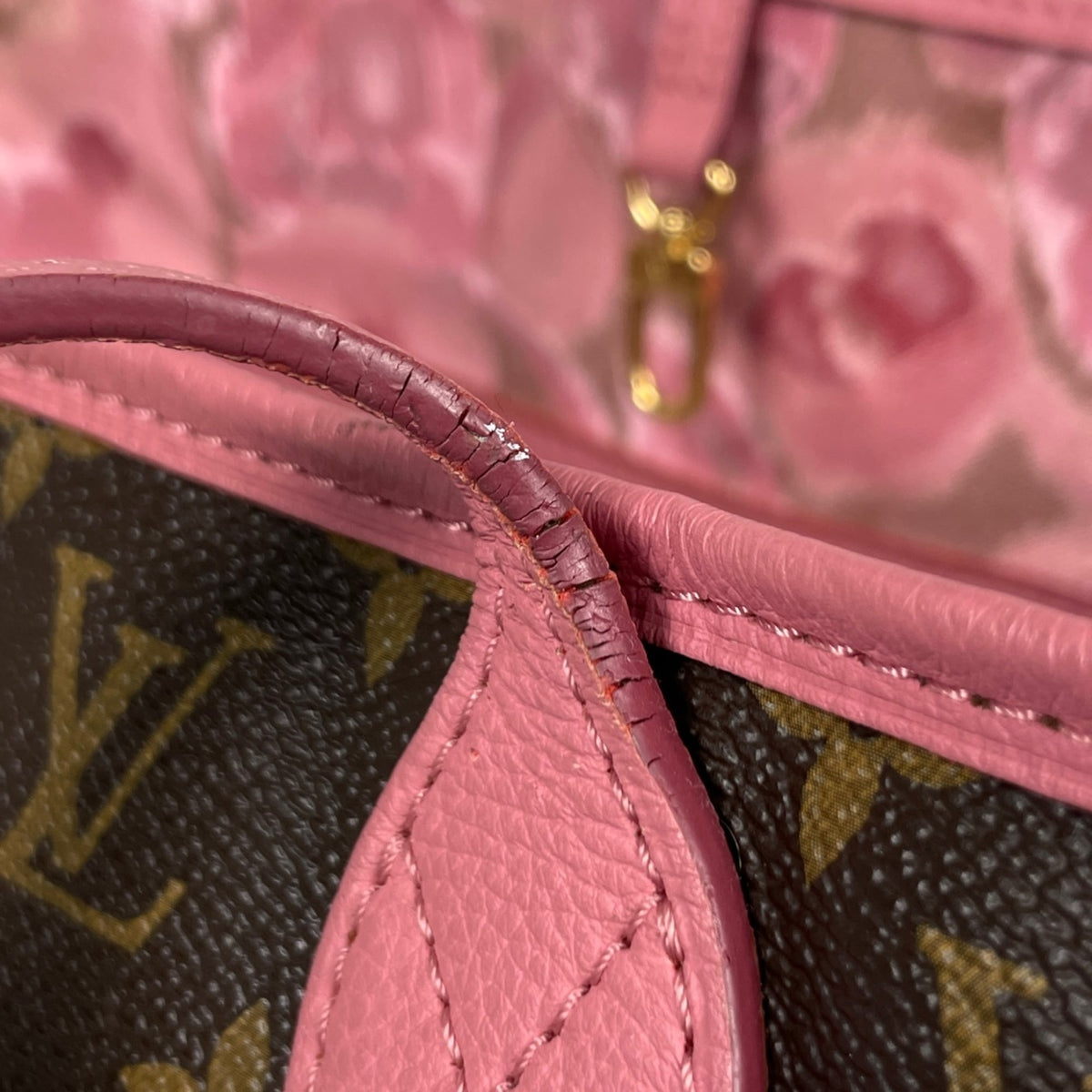 Louis Vuitton Brown Rose Velours Monogram Tote Bag (Pre-Owned)