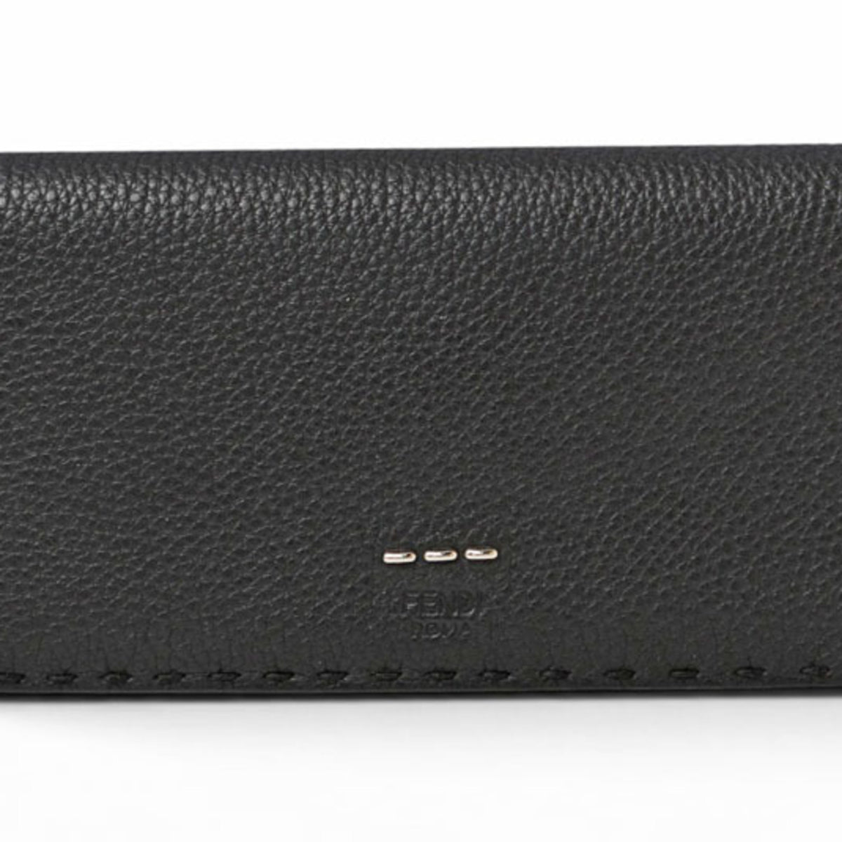 Fendi Selleria Black Leather Long Wallet (Bi-Fold) (Pre-Owned)