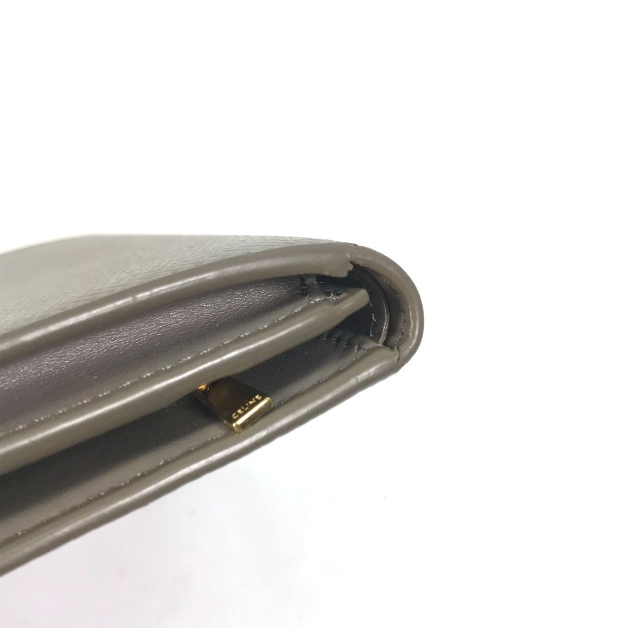 Celine Gray Light Blue Leather Coin Purse/Coin Case (Pre-Owned)