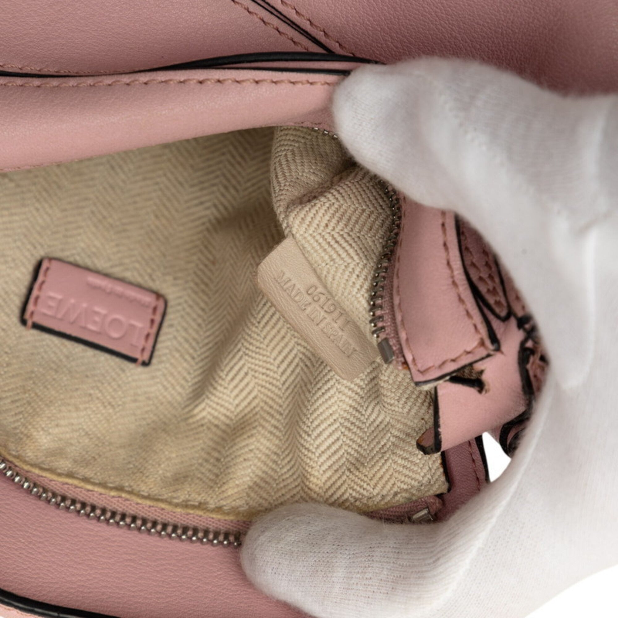 Loewe Pink Leather Handbag Shoulder Bag (Pre-Owned)