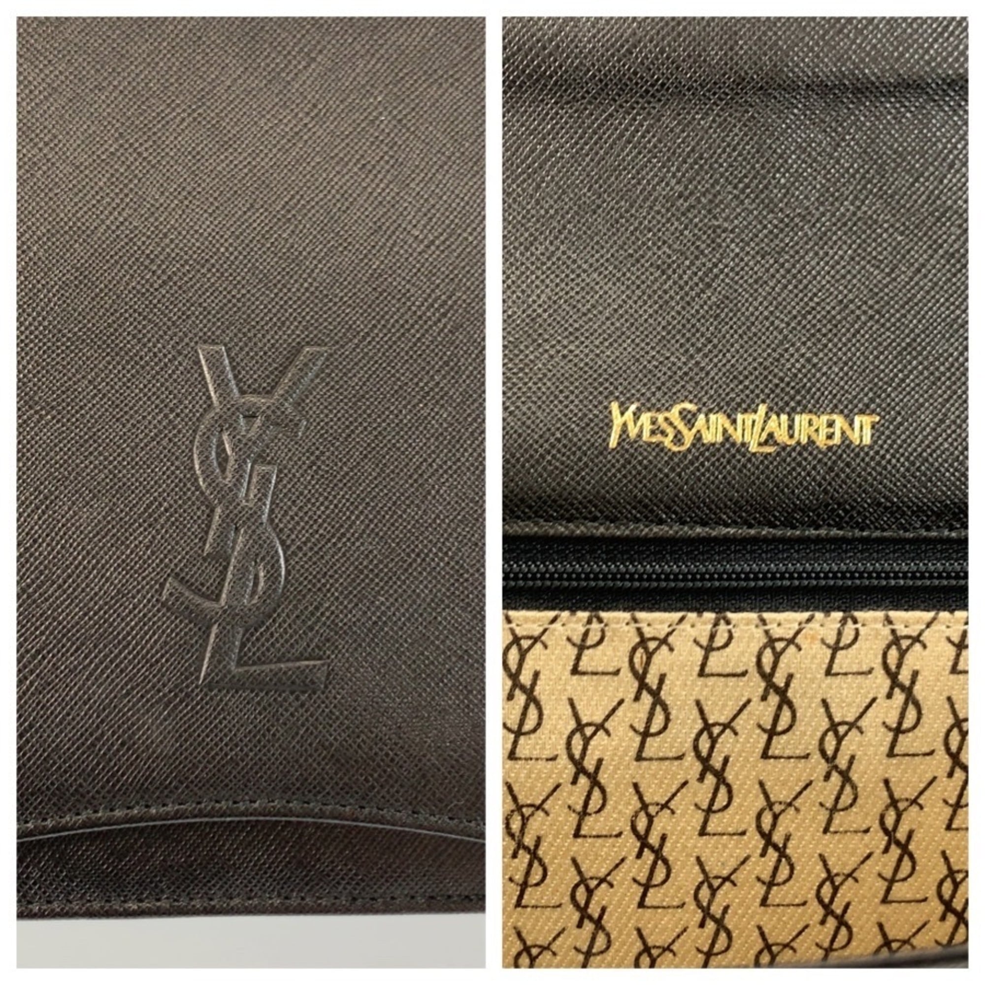 Yves Saint Laurent Black Leather Clutch Bag (Pre-Owned)