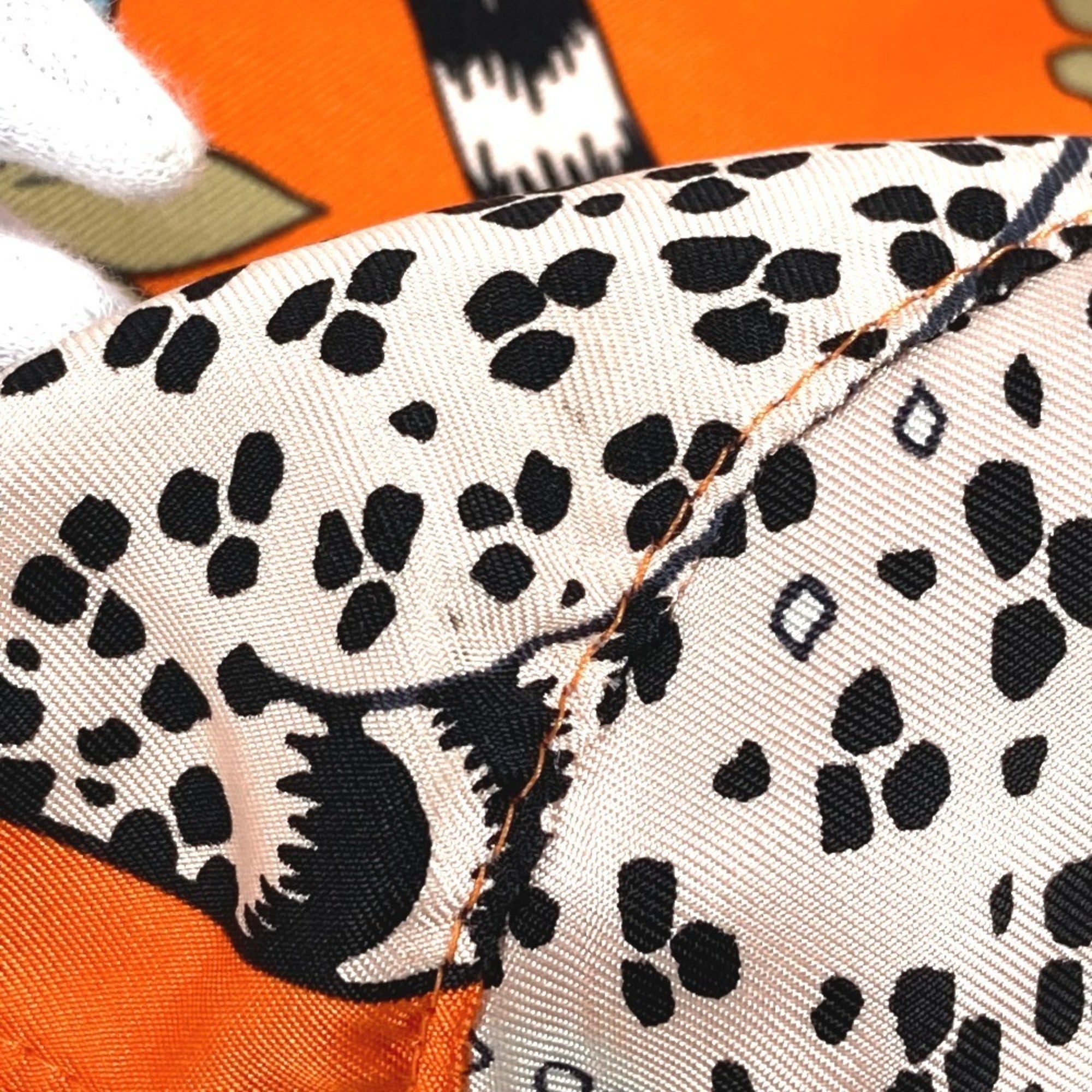 Hermes Orange Silk Pouch (Pre-Owned)