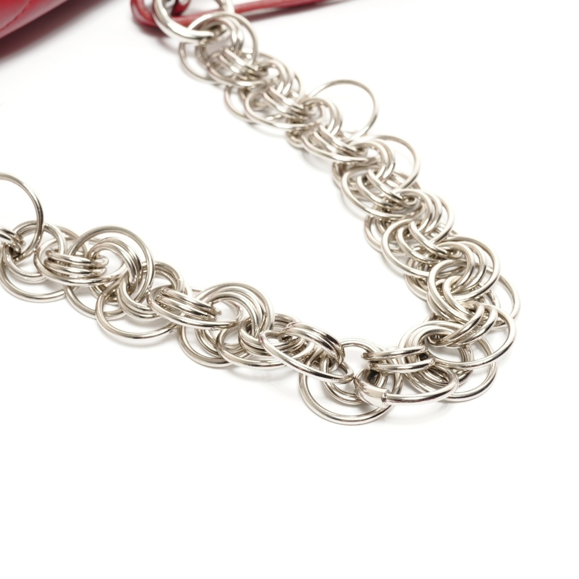 Chloé Drew Red Color Leather Shoulder Bag (Pre-Owned)