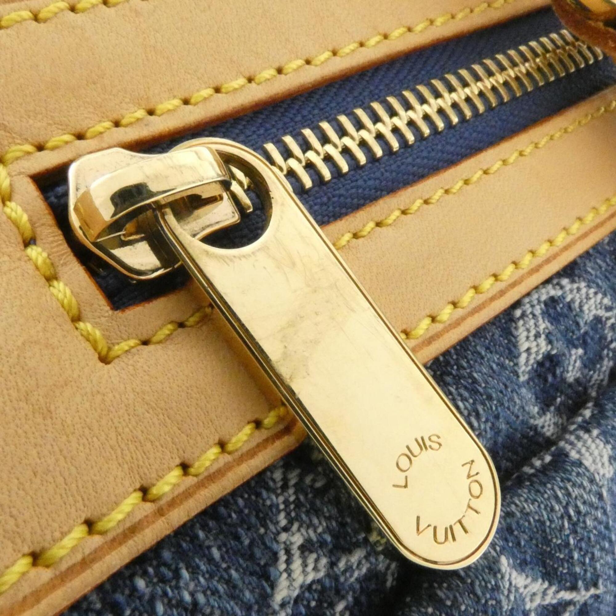 Louis Vuitton Blue Denim Canvas Boston Bag (Pre-Owned)