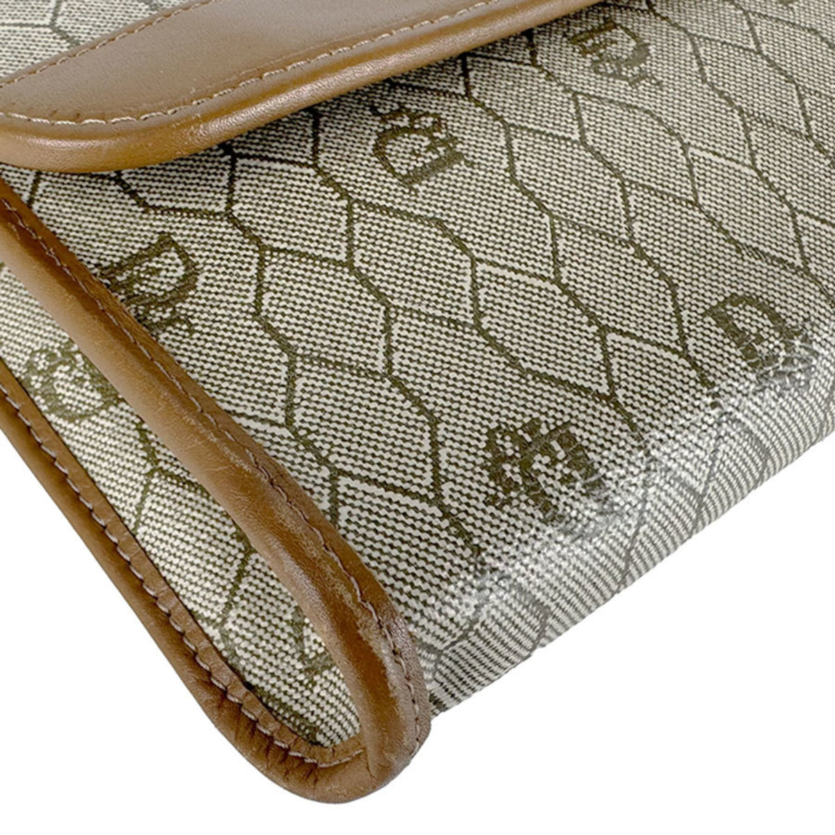 Christian Dior Beige Brown Pvc Shoulder Bag (Pre-Owned)