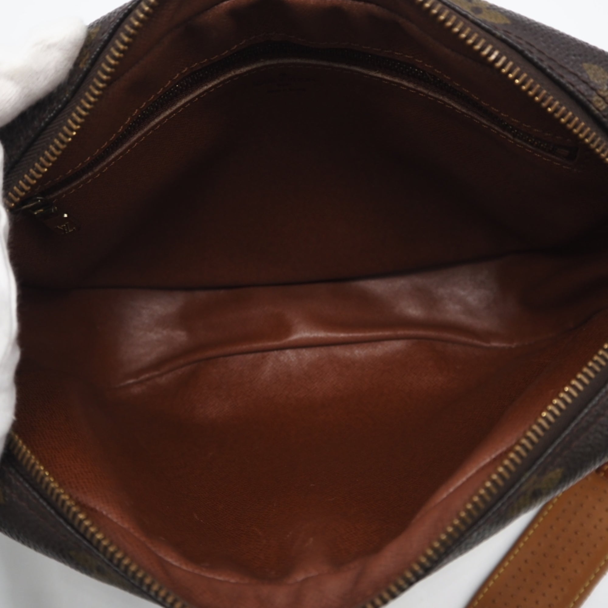 Louis Vuitton Brown Coated Canvas Leather Shoulder Bag (Pre-Owned)