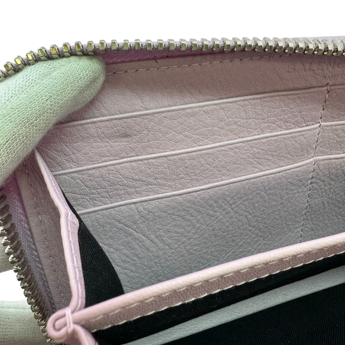 Balenciaga Pink Leather Long Wallet (Bi-Fold) (Pre-Owned)