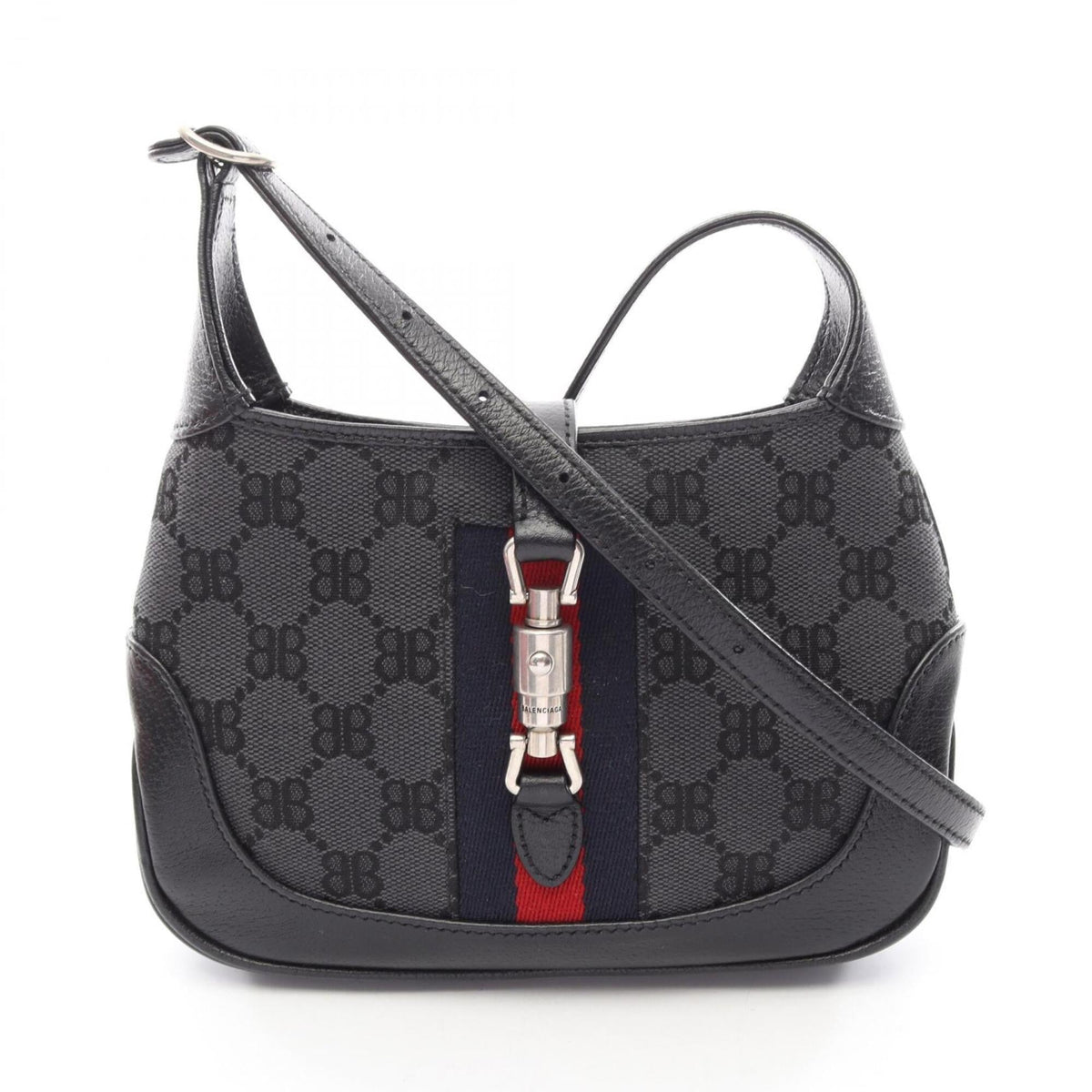 Balenciaga Black Canvas Leather Handbag Shoulder Bag (Pre-Owned)