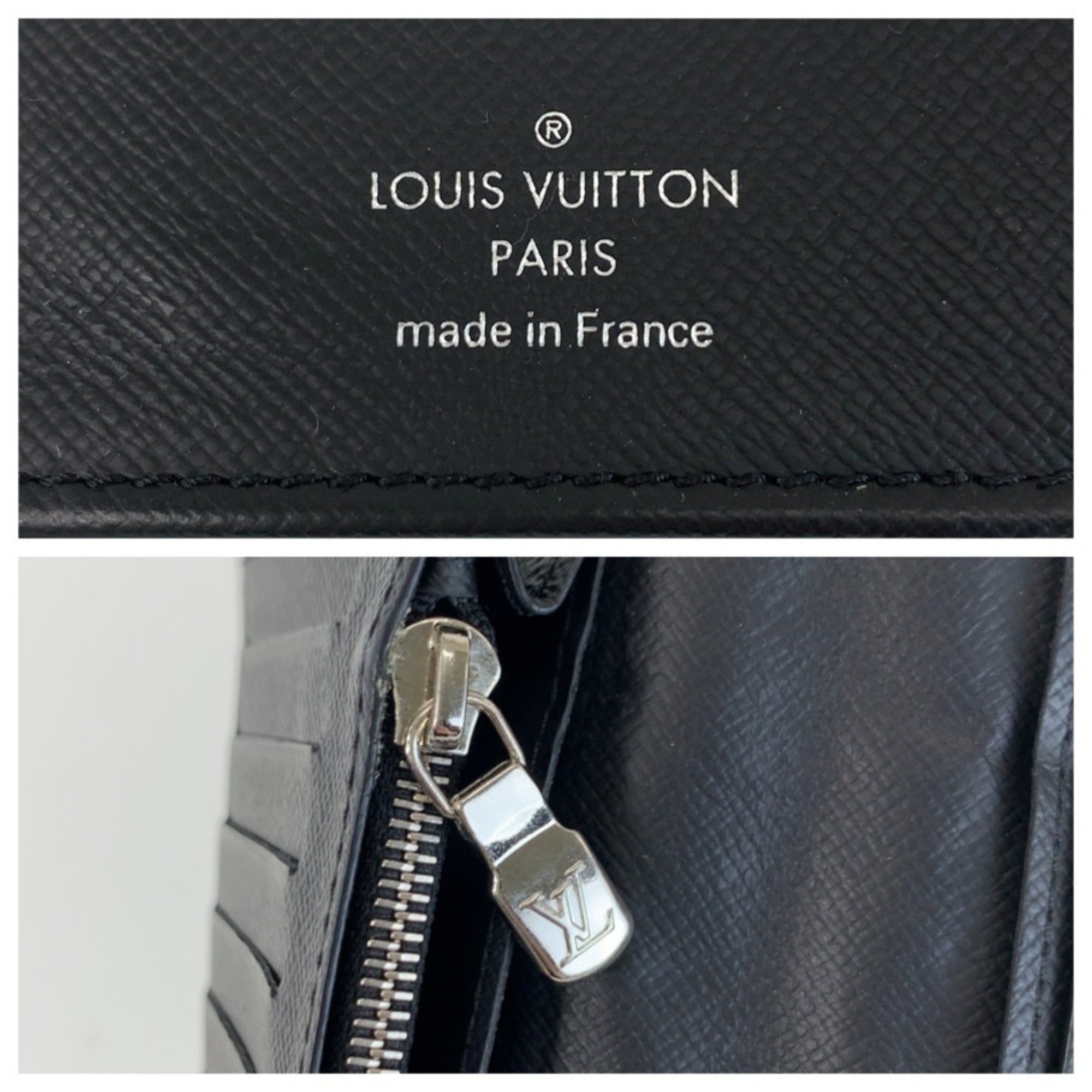 Louis Vuitton Black Brown Monogram Macassar Pvc Long Wallet (Bi-Fold) (Pre-Owned)