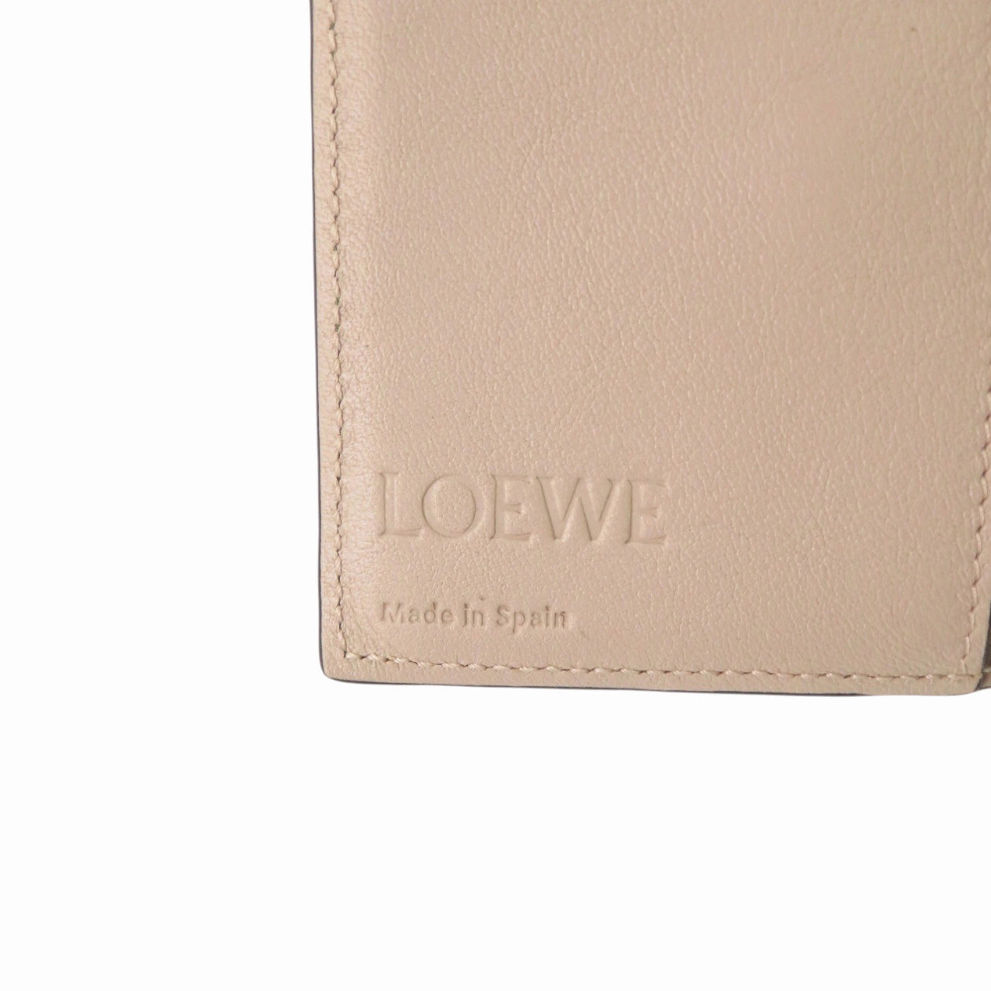 Loewe Brown Green Leather Wallet (Tri-Fold) (Pre-Owned)