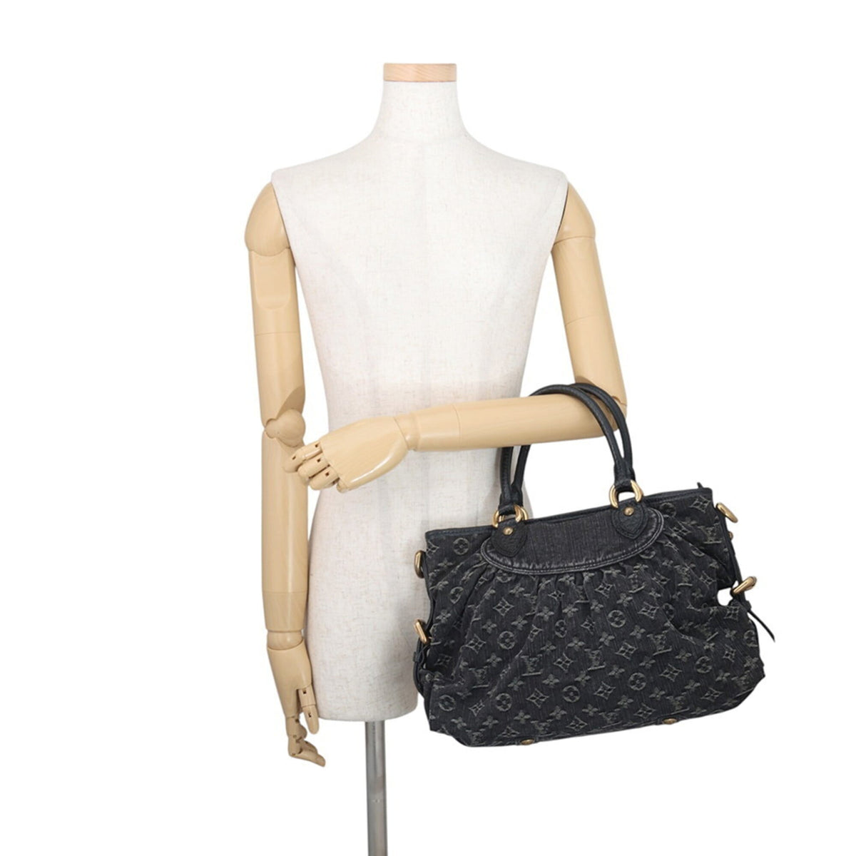 Louis Vuitton Monogram Denim Black Noir Monogram Denim Handbag Shoulder Bag (Pre-Owned)