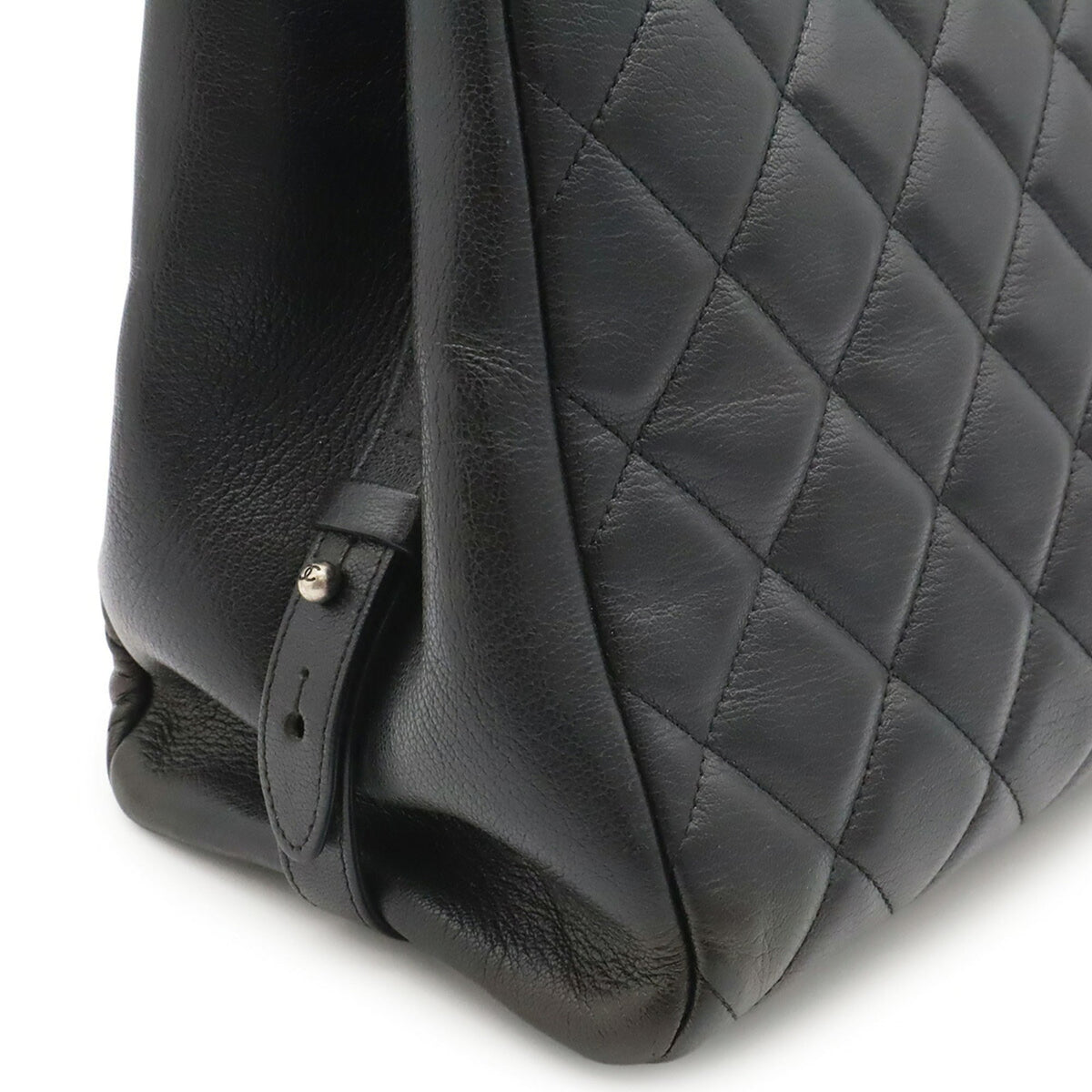 Chanel Black Leather Shoulder Bag Tote Bag (Pre-Owned)