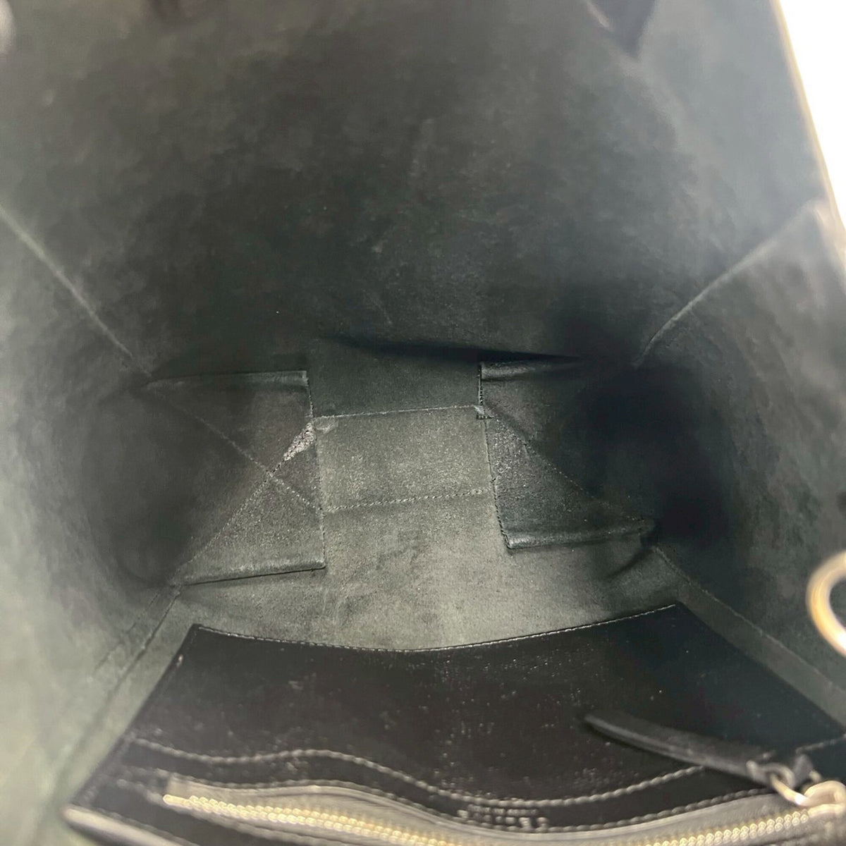 Celine Black Leather Handbag Shoulder Bag Tote Bag (Pre-Owned)