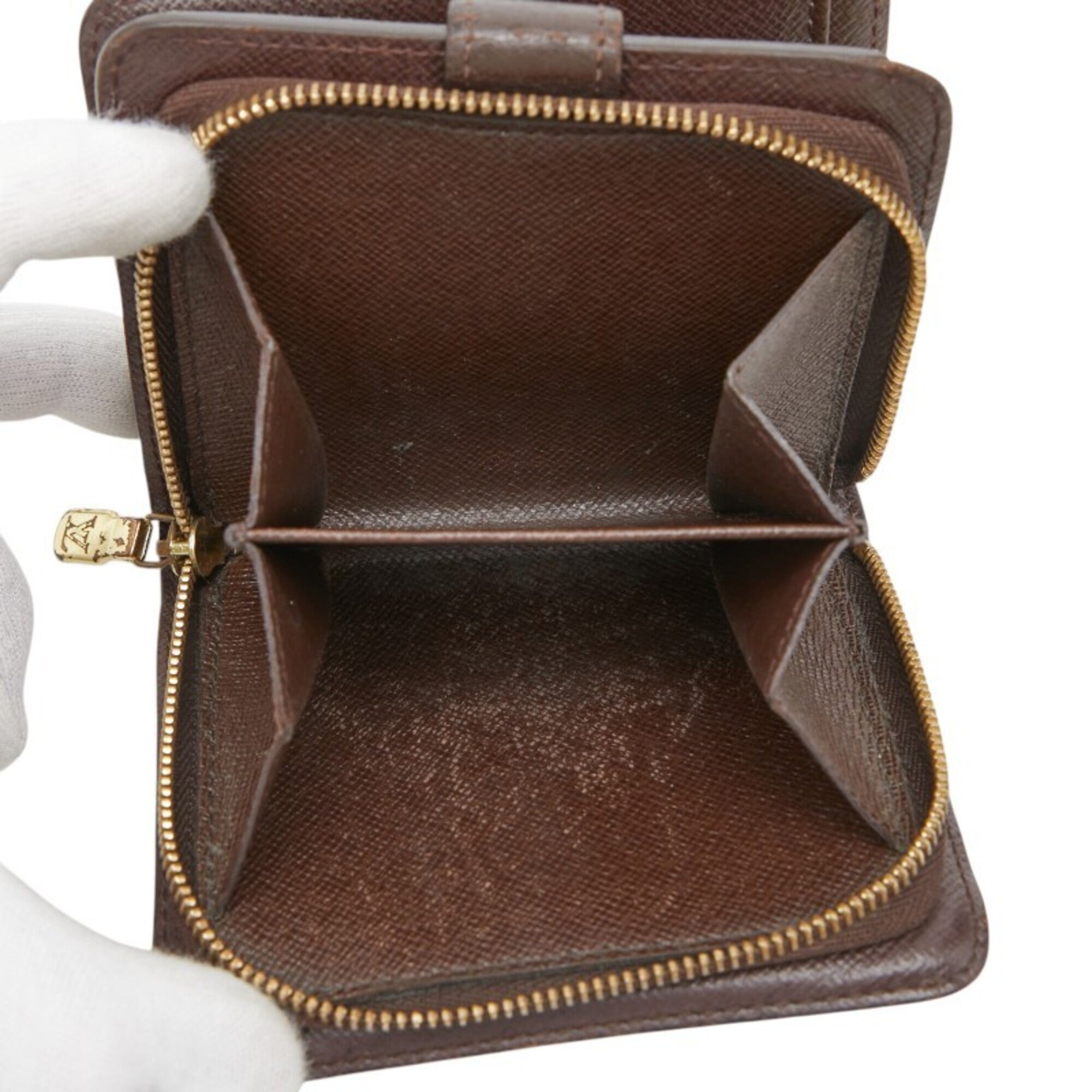 Louis Vuitton Damier Brown Ebene Pvc Leather Wallet (Bi-Fold) (Pre-Owned)