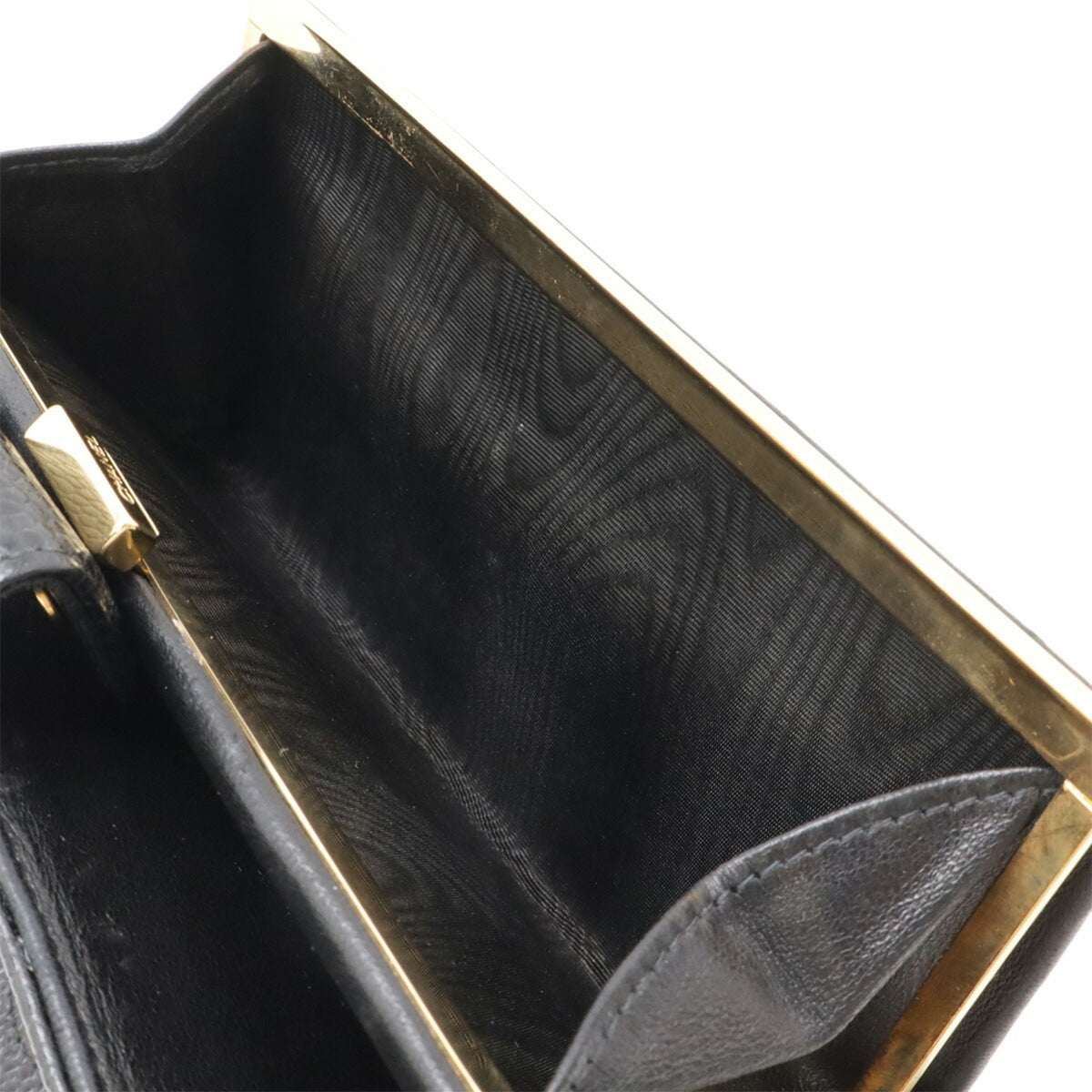 Chanel Black Grained Calfskin Long Wallet (Bi-Fold) (Pre-Owned)