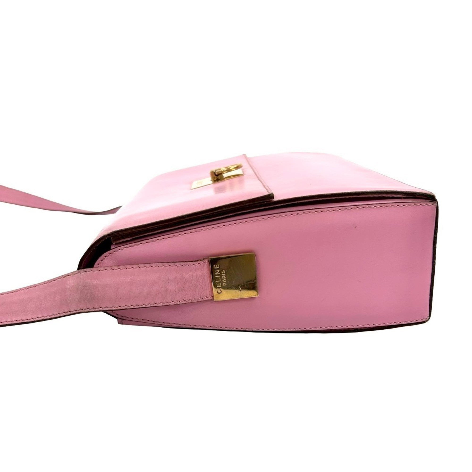 Celine Pink Leather Pochette Shoulder Bag (Pre-Owned)