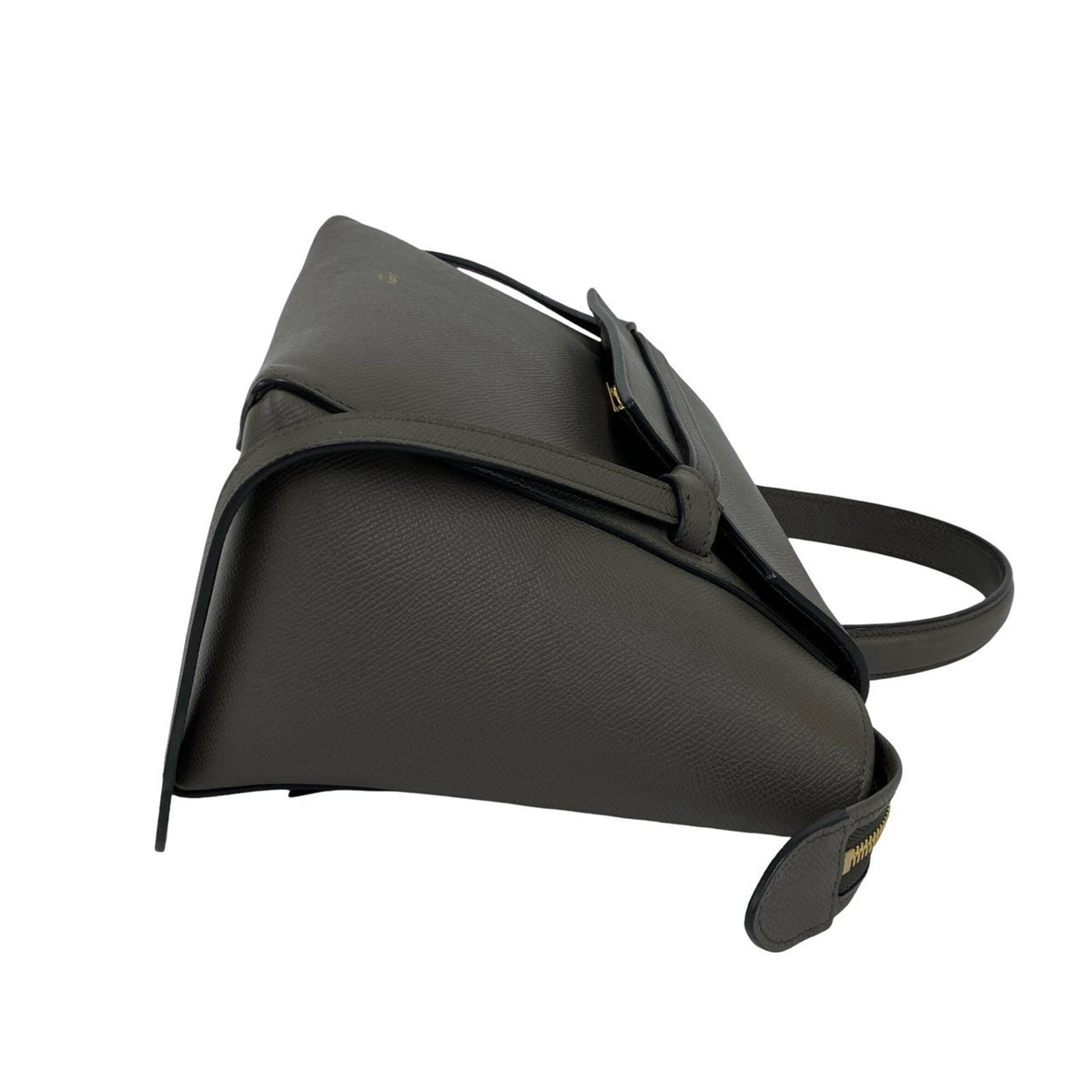 Celine Gray Leather Handbag Shoulder Bag (Pre-Owned)