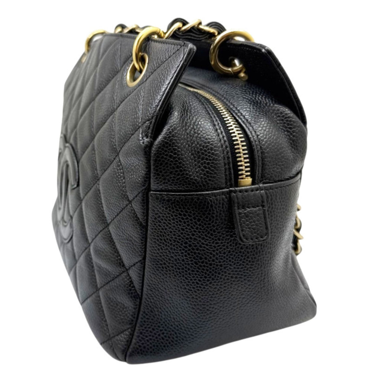 Chanel Black Grained Calfskin Shoulder Bag (Pre-Owned)