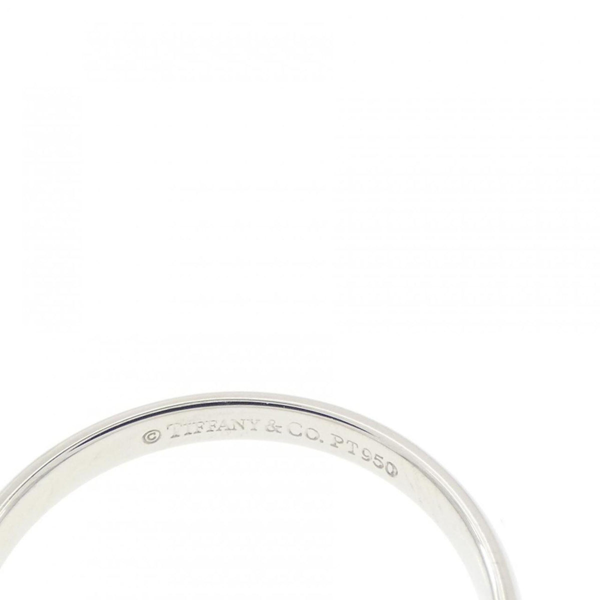 Tiffany Silver Platinum 950 Band Ring (Pre-Owned)