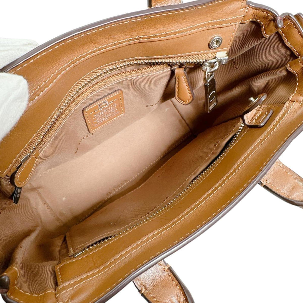 Coach Brown Leather Handbag Tote Bag (Pre-Owned)