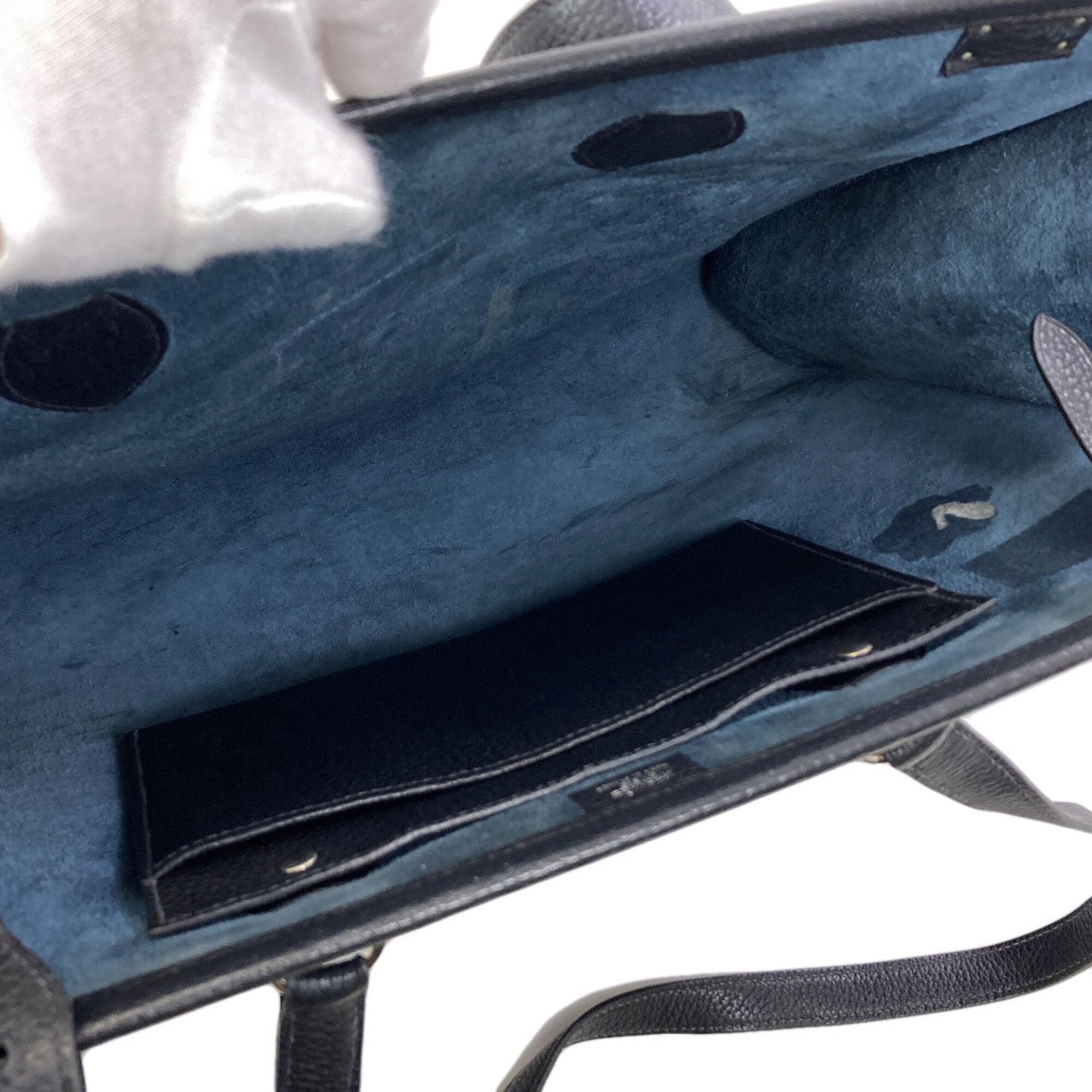 Hermes Black Leather Tote Bag (Pre-Owned)