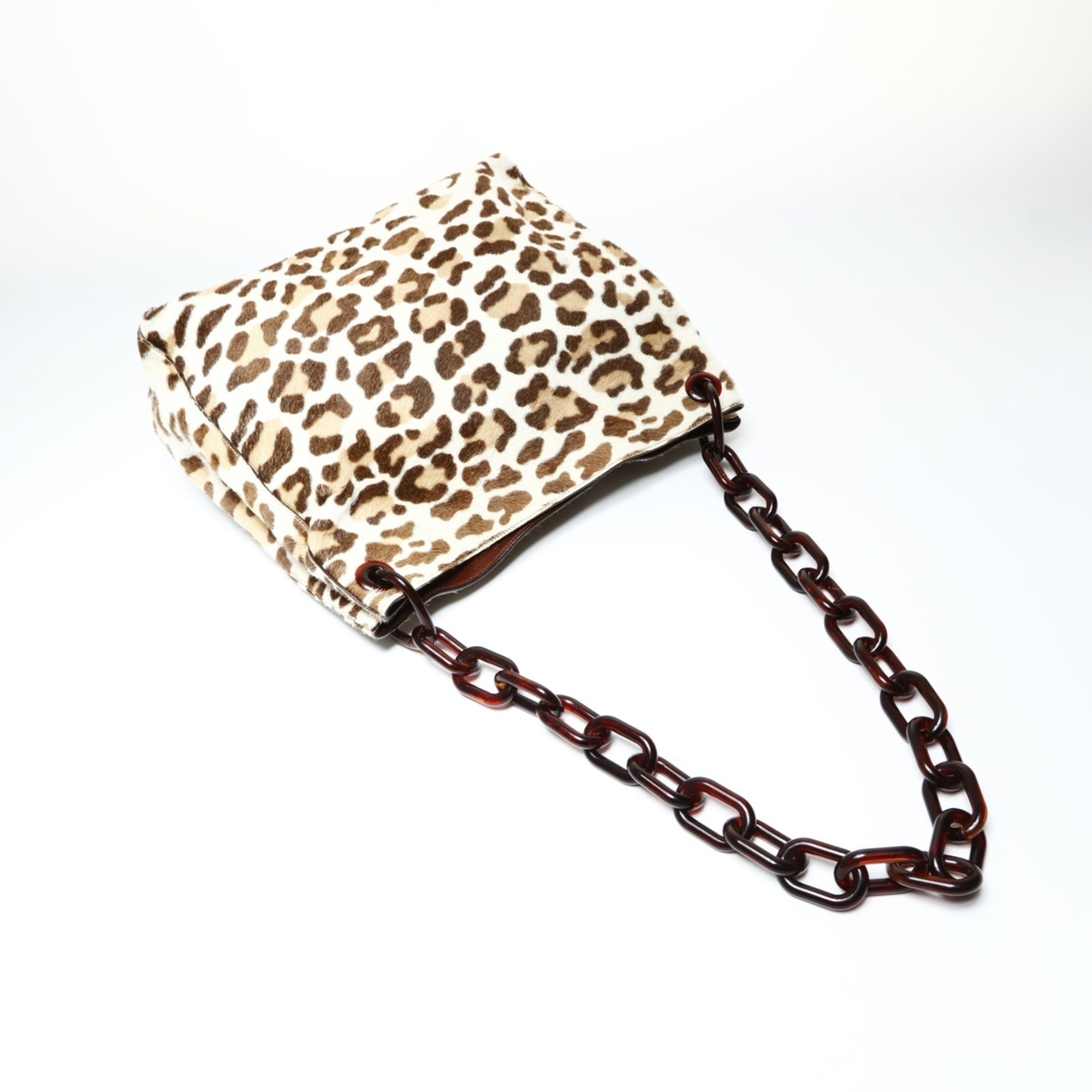 Prada Brown Leather Shoulder Bag (Pre-Owned)