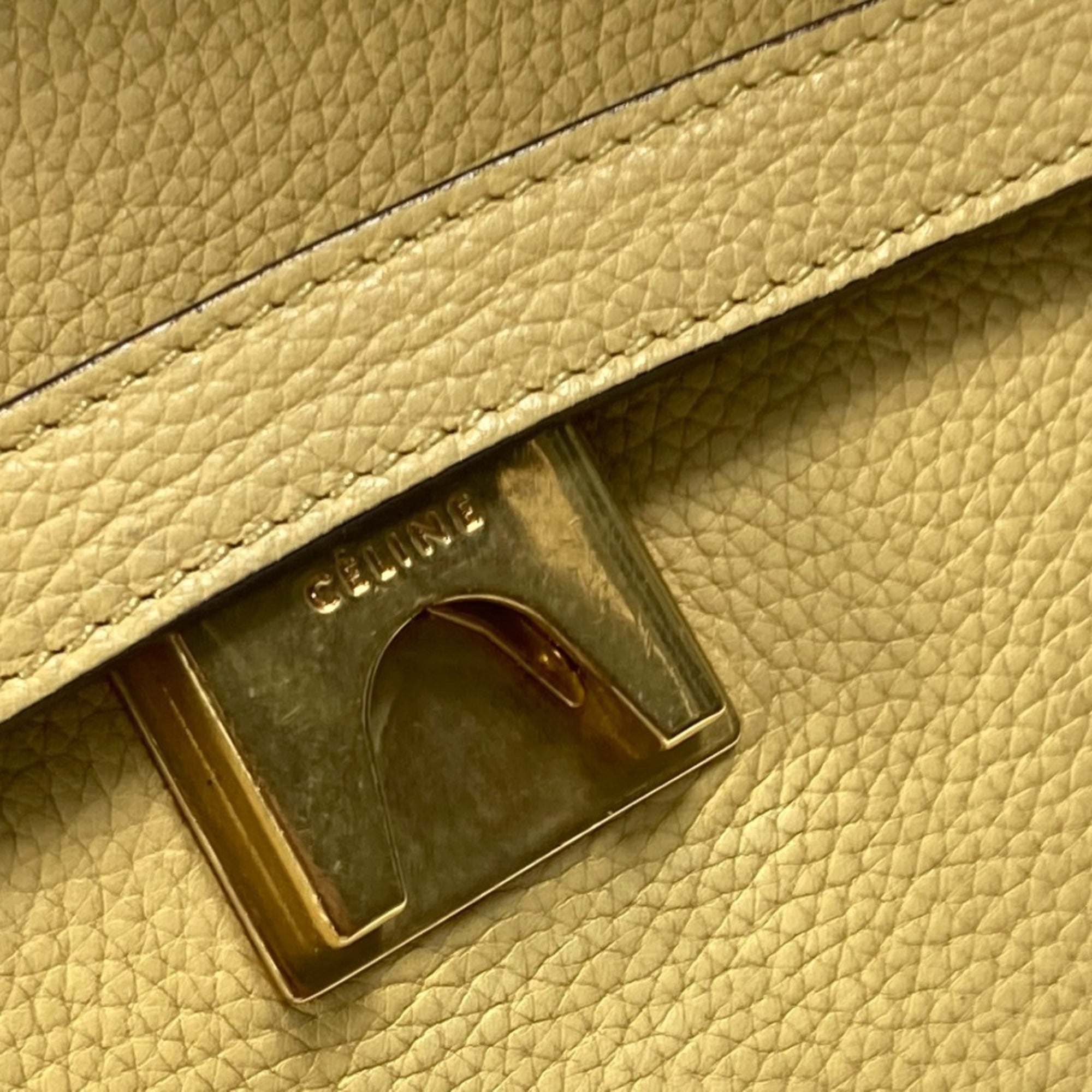 Celine Yellow Leather Shoulder Bag (Pre-Owned)