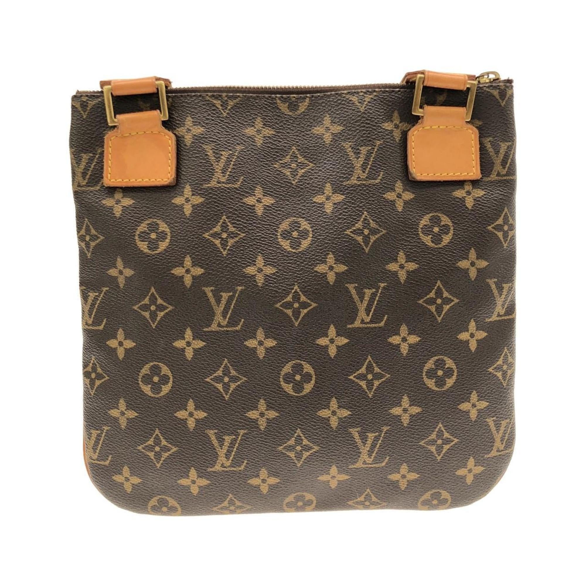 Louis Vuitton Marron Coated Canvas Pochette Shoulder Bag (Pre-Owned)