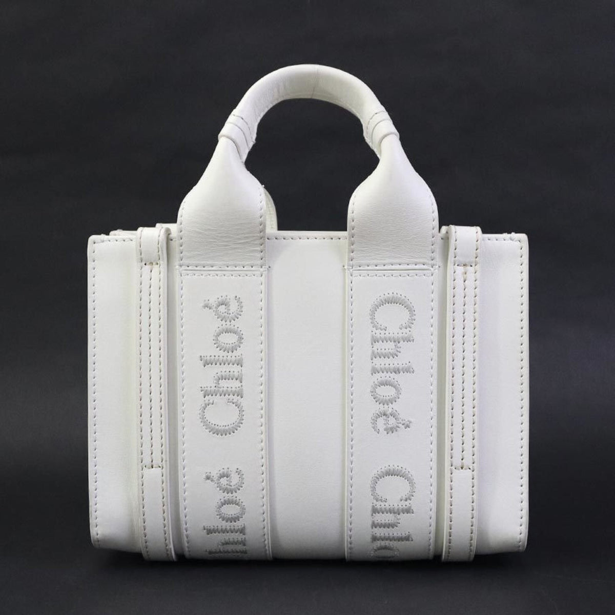 Chloé White Leather Shoulder Bag (Pre-Owned)