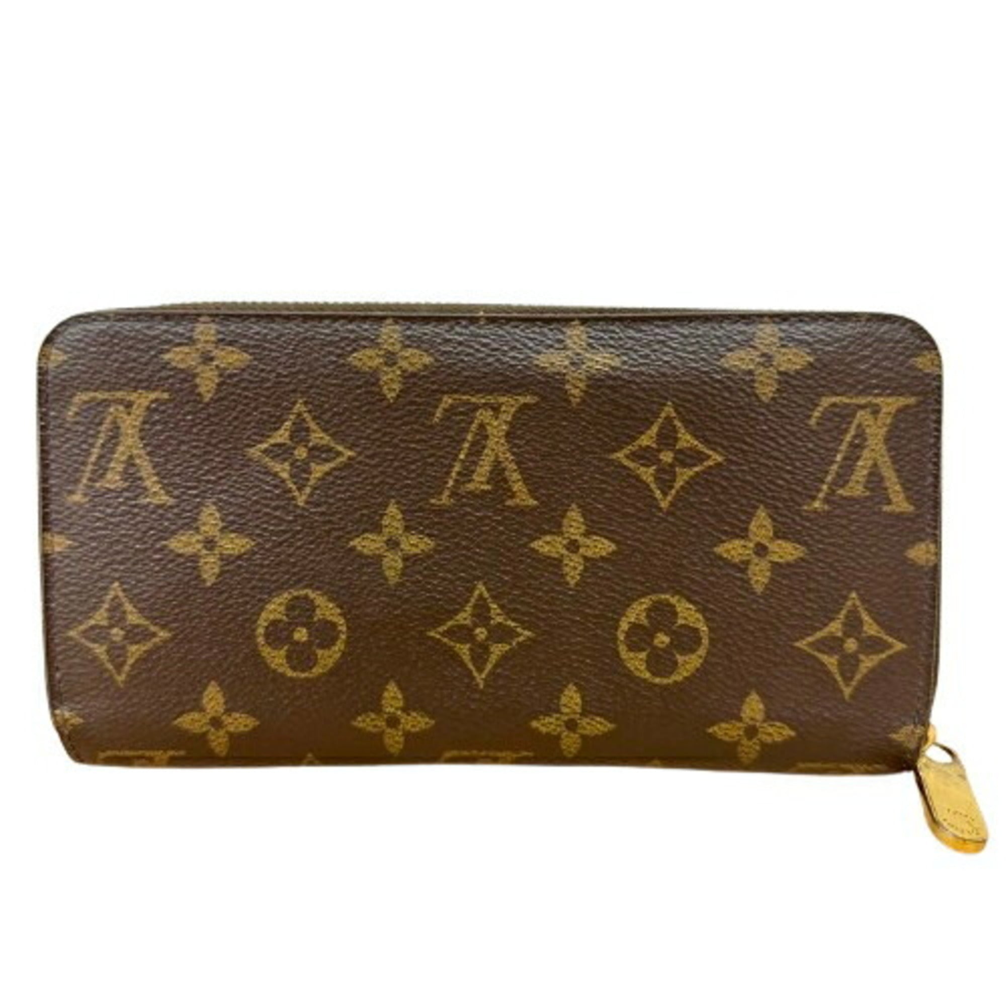 Louis Vuitton Monogram Brown Leather Long Wallet (Bi-Fold) (Pre-Owned)