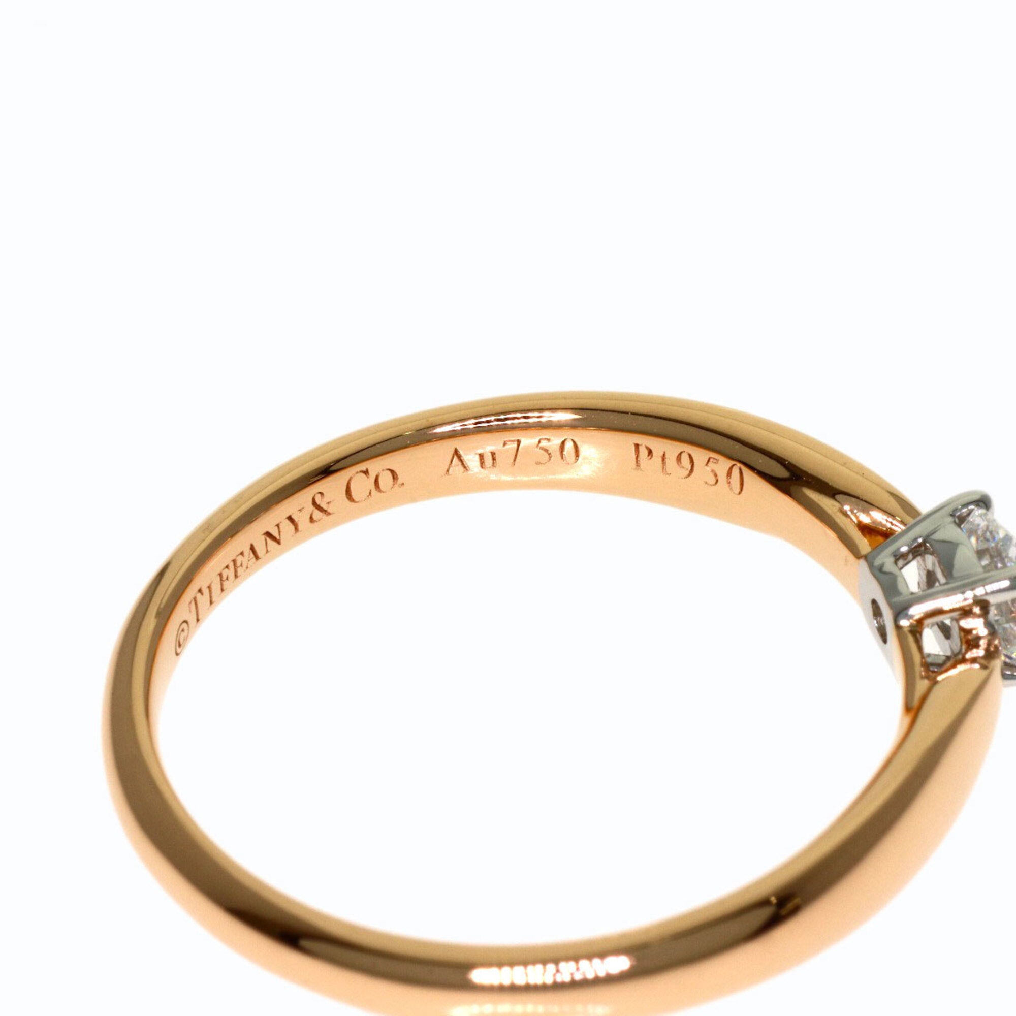 Tiffany Pink Gold (18K) Platinum 950 Band Ring (Pre-Owned)