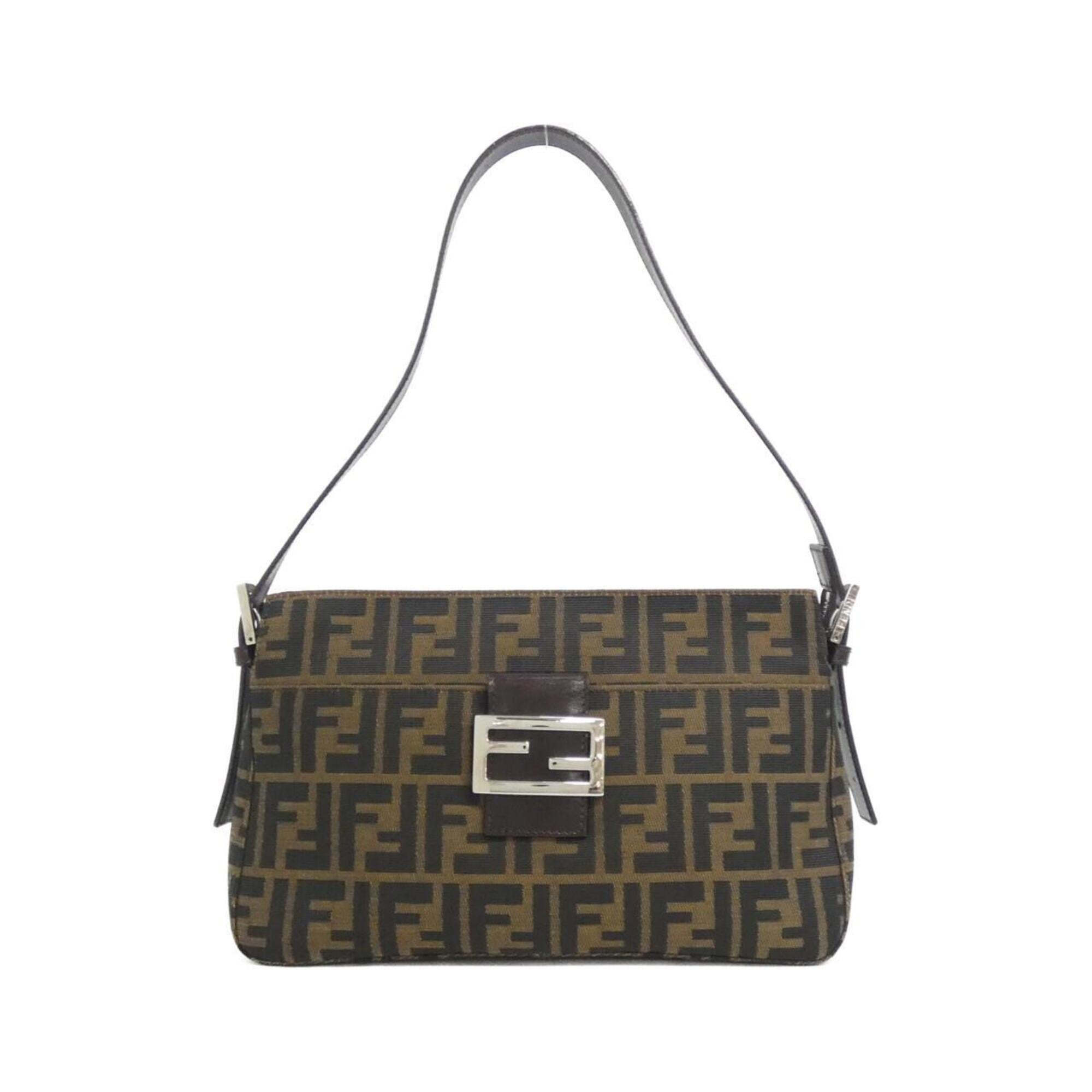 Fendi Brown Canvas Shoulder Bag (Pre-Owned)