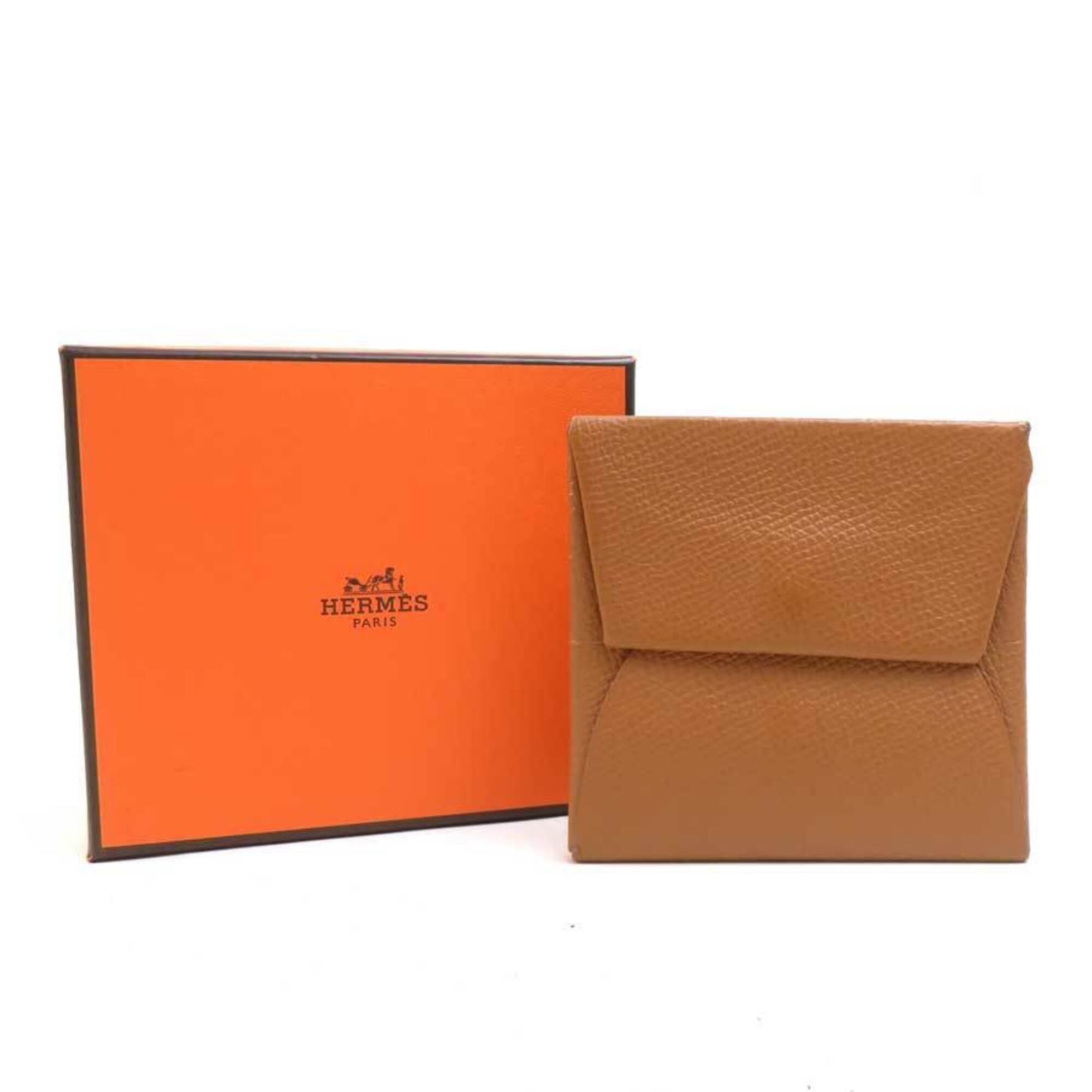 Hermes Brown Epsom Leather Coin Purse/Coin Case (Pre-Owned)