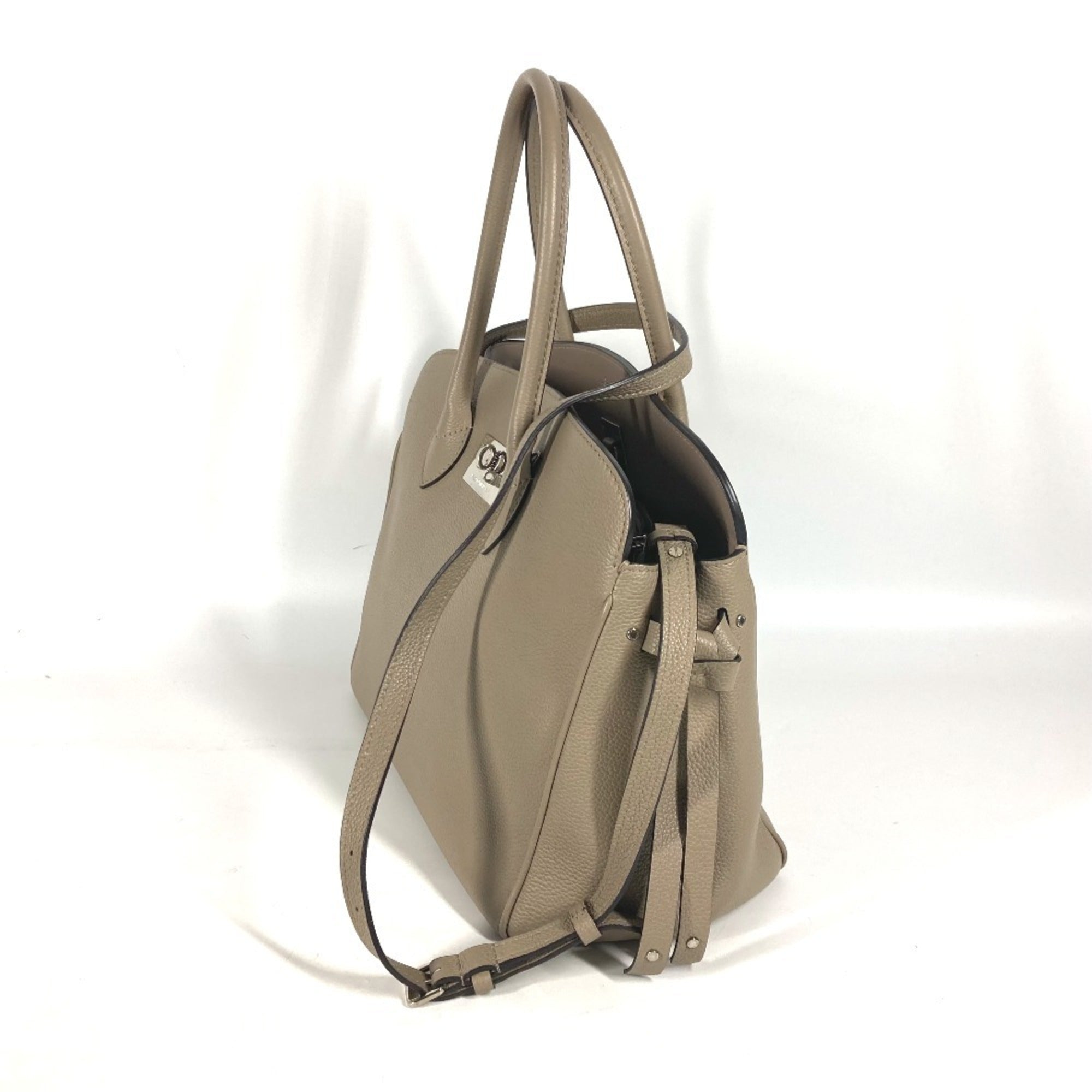 Louis Vuitton Gray Tourterelle Leather Handbag Shoulder Bag Tote Bag (Pre-Owned)