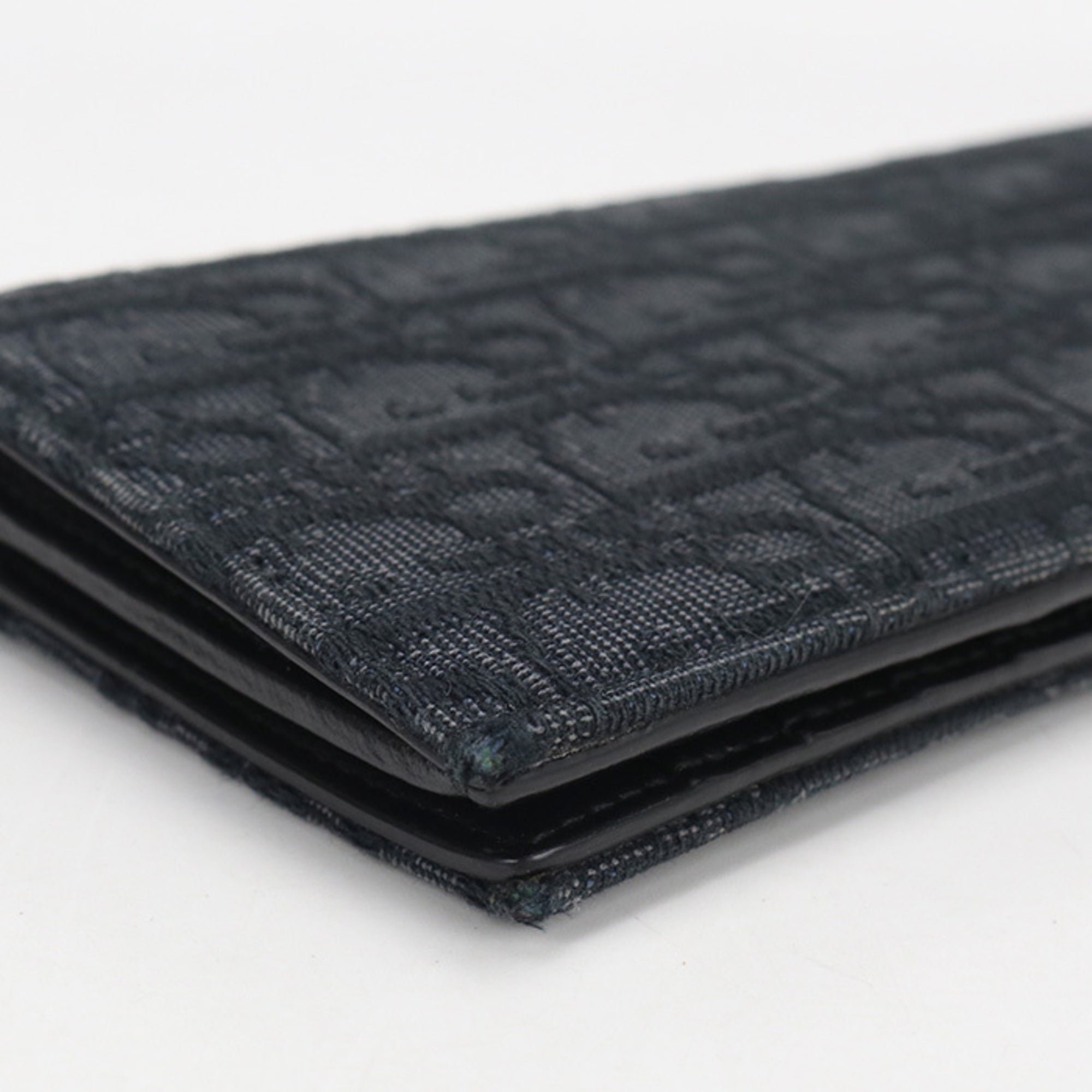 Christian Dior Black Jacquard Long Wallet (Bi-Fold) (Pre-Owned)