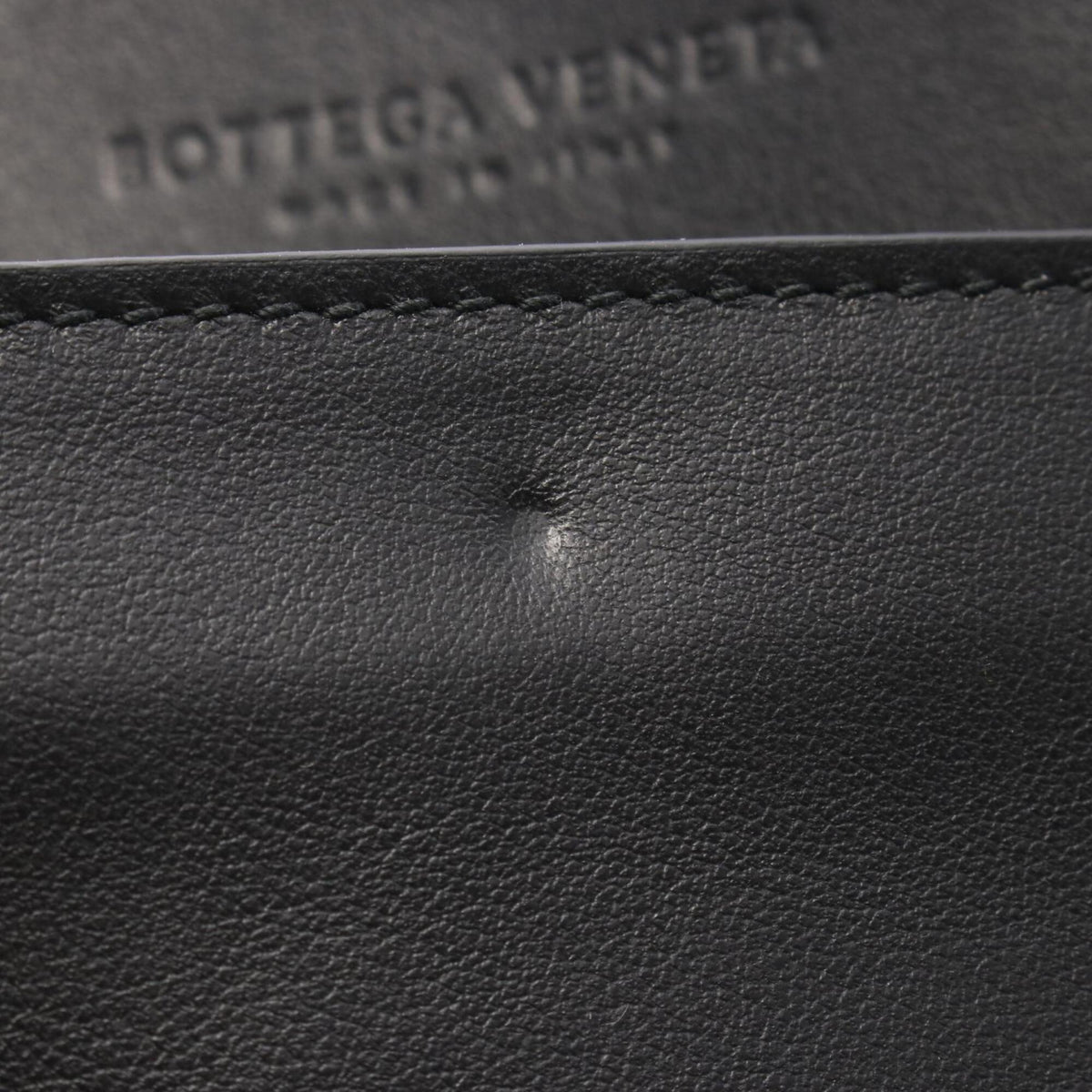 Bottega Veneta Black Leather Clutch Bag Handbag (Pre-Owned)