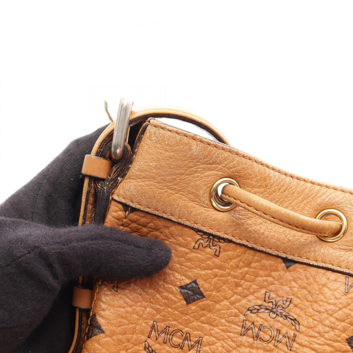 Mcm Brown Coated Canvas Leather Handbag Shoulder Bag (Pre-Owned)