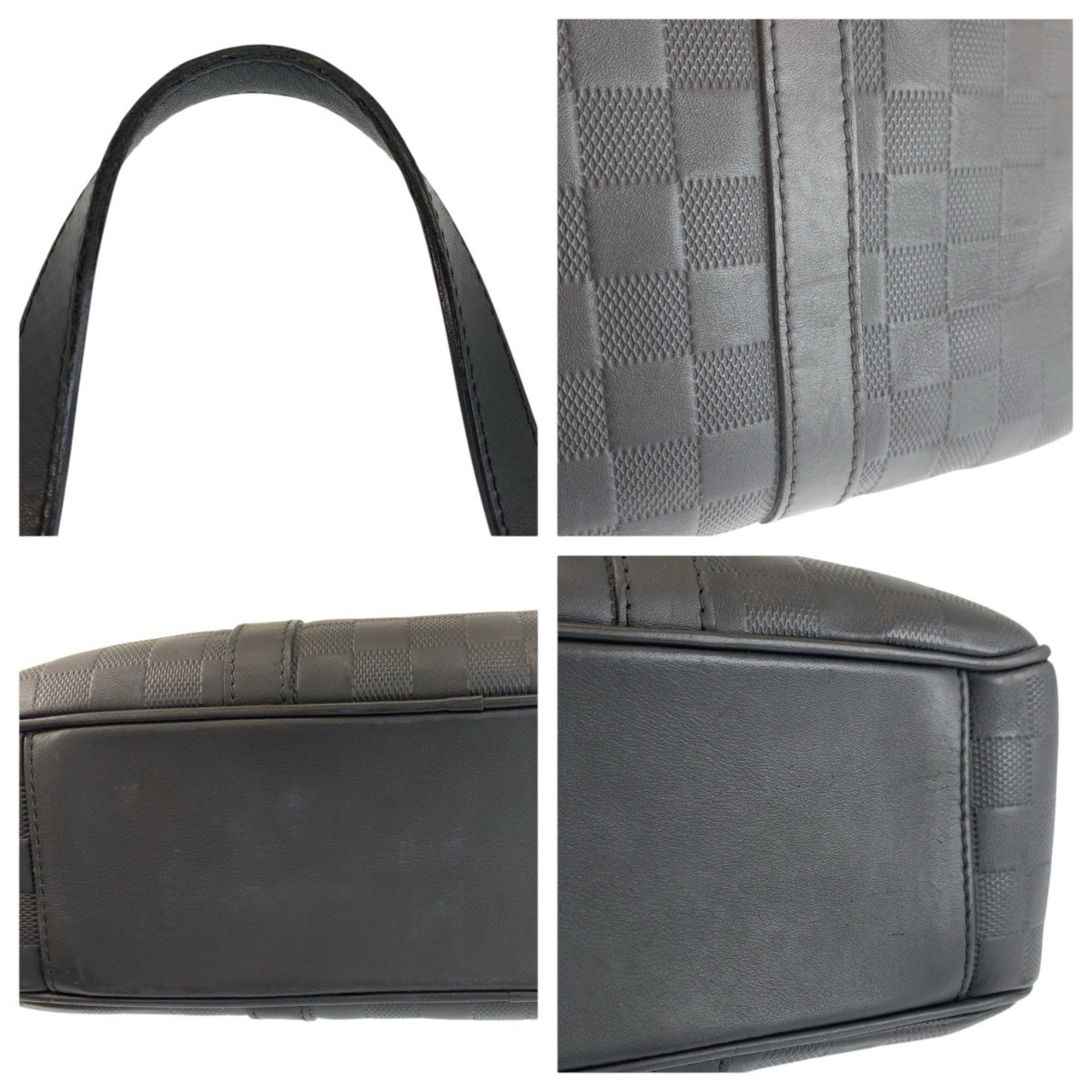 Louis Vuitton Black Onyx Leather Tote Bag (Pre-Owned)