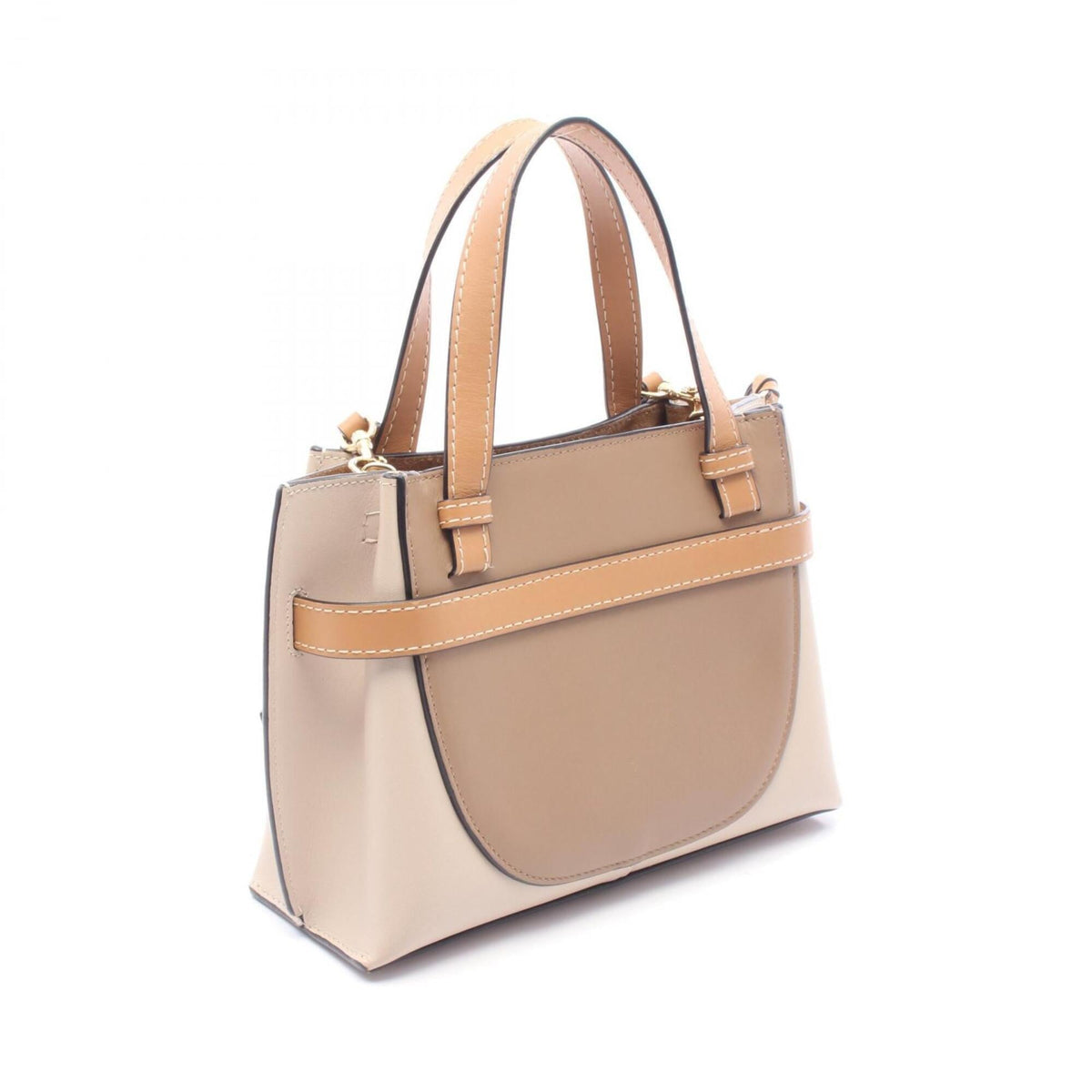 Loewe Beige Brown Leather Handbag (Pre-Owned)