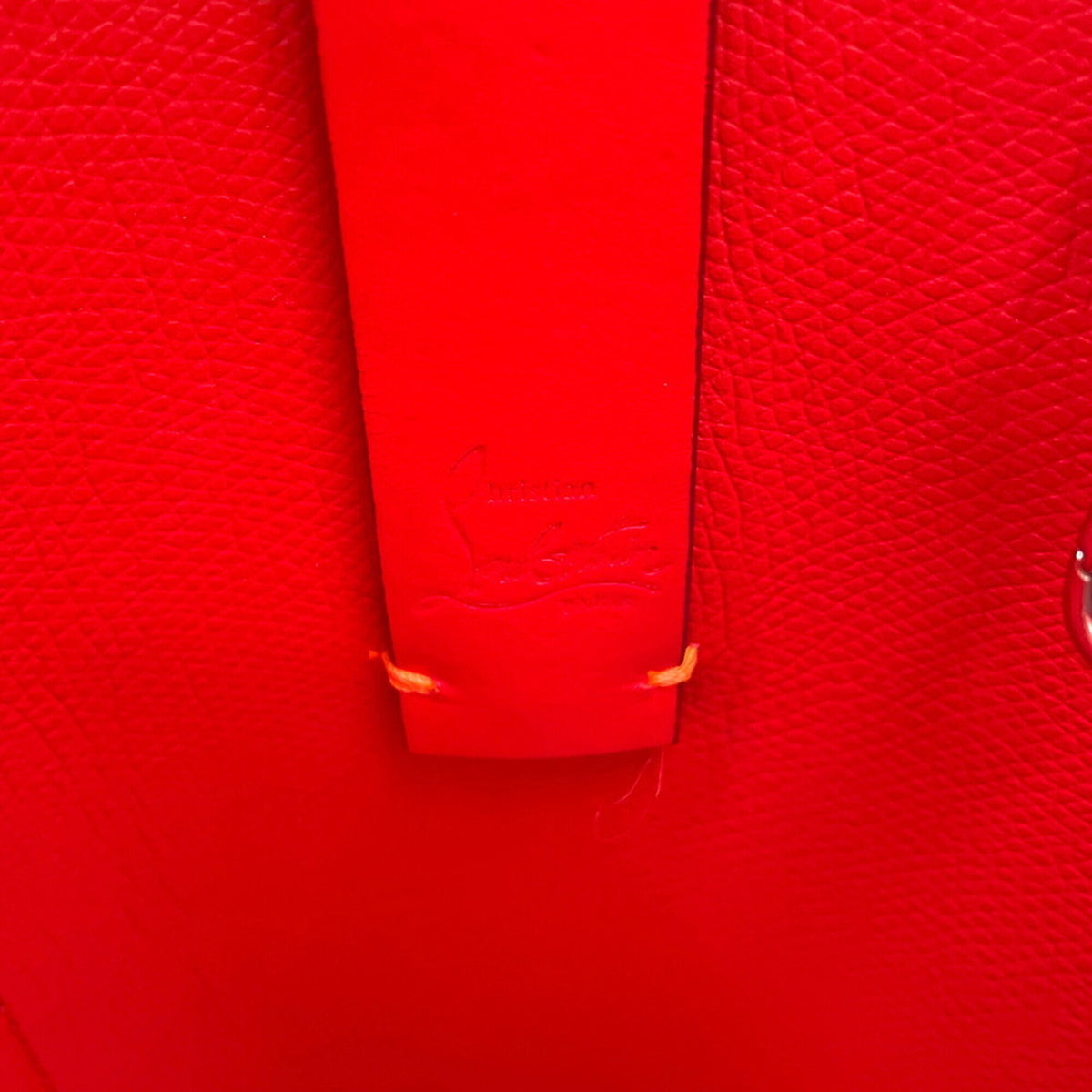 Christian Louboutin Neon Orange Leather Handbag (Pre-Owned)