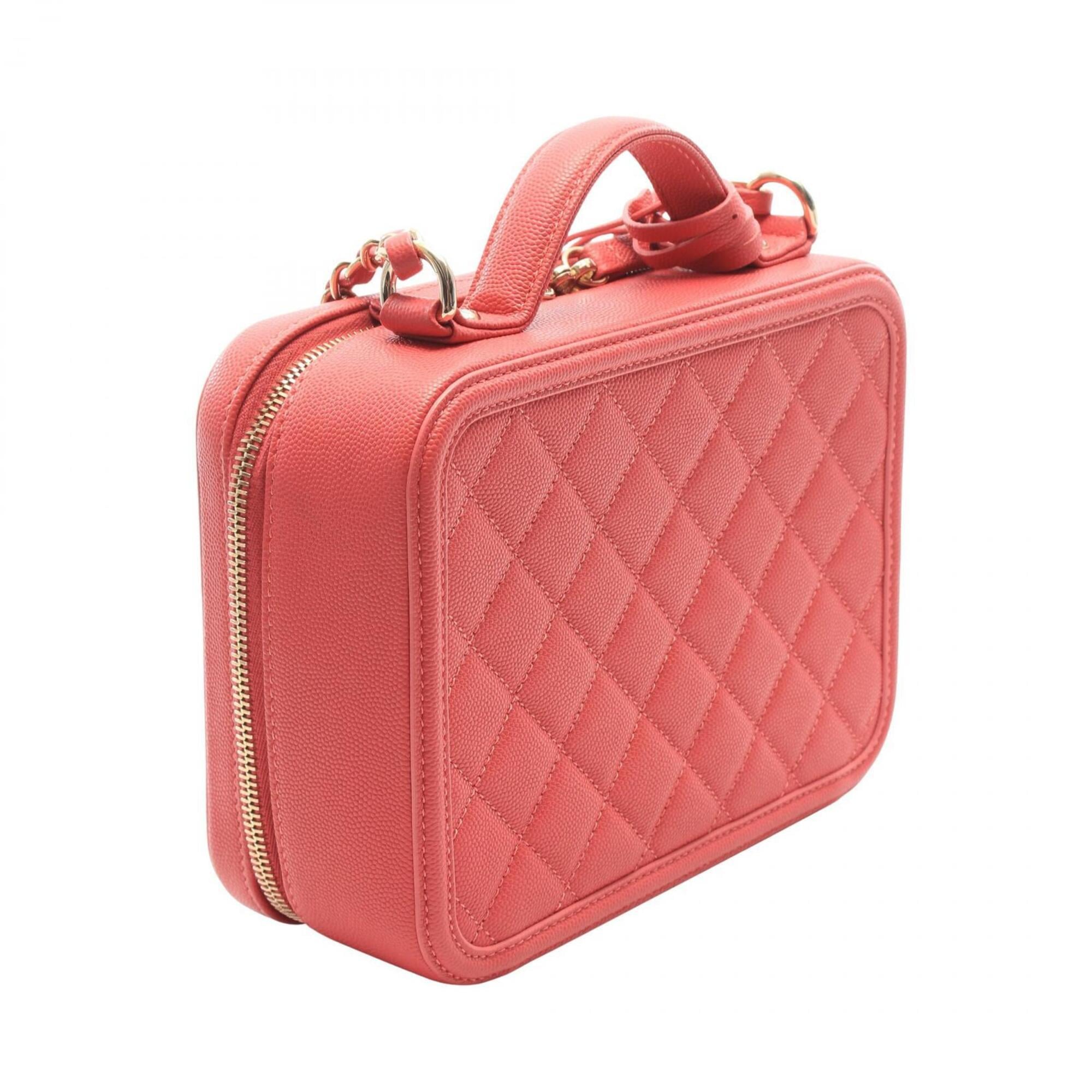 Chanel Pink Grained Calfskin Handbag Shoulder Bag (Pre-Owned)